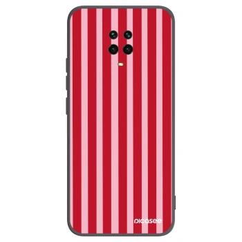 Picasee crna silikonska maskica za Xiaomi Redmi Note 9 Pro - Lines red