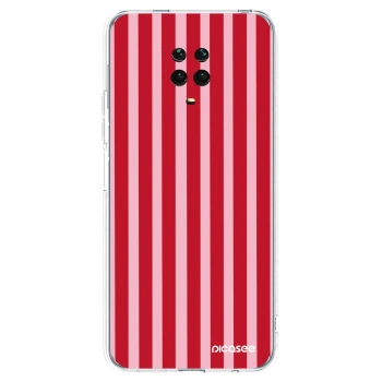 Picasee silikonska prozirna maskica za Xiaomi Redmi Note 9S - Lines red