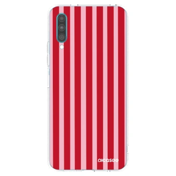 Picasee silikonska prozirna maskica za Samsung Galaxy A30s A307F - Lines red