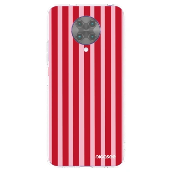 Picasee silikonska prozirna maskica za Xiaomi Poco F2 Pro - Lines red