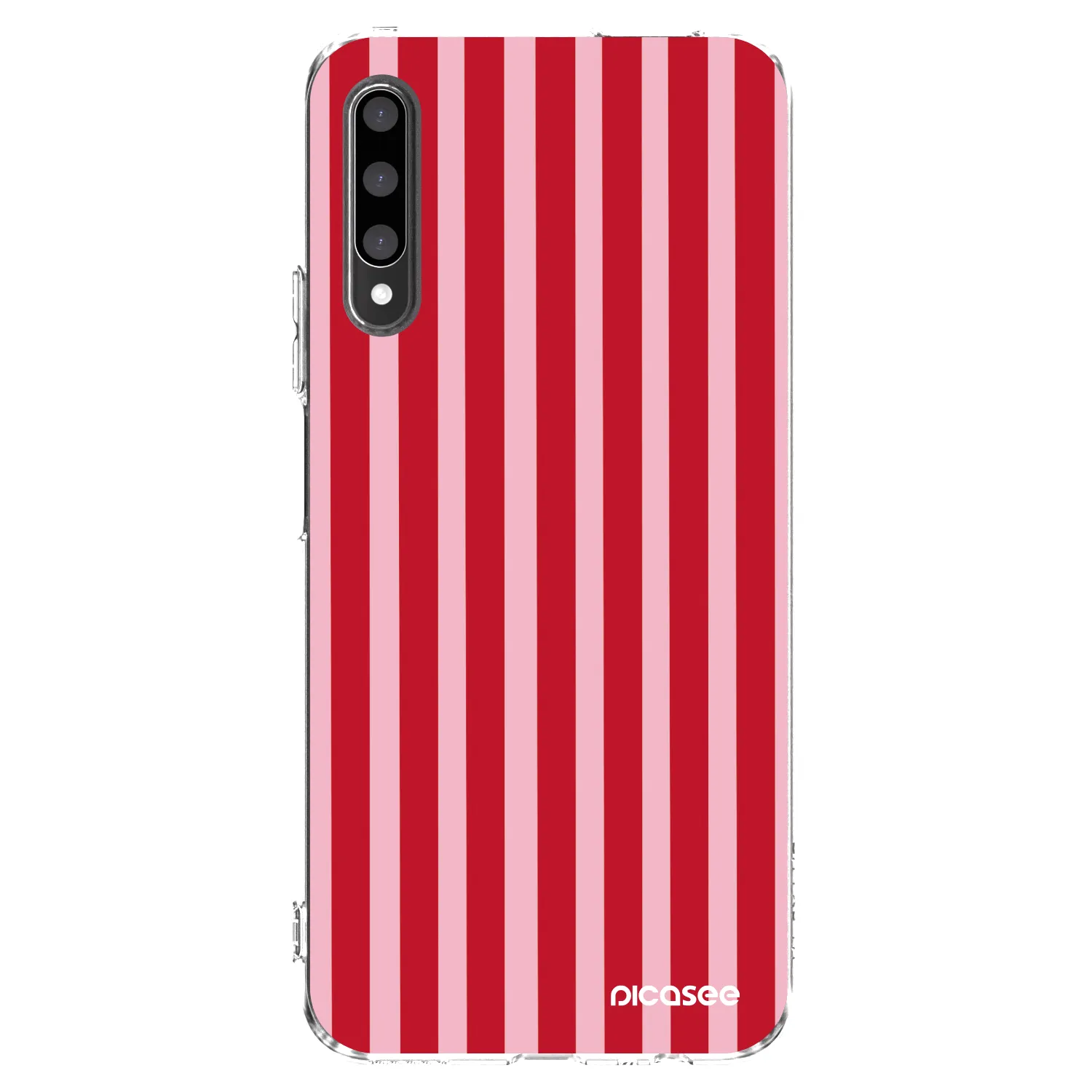 Picasee silikonska prozirna maskica za Honor 9X Pro - Lines red
