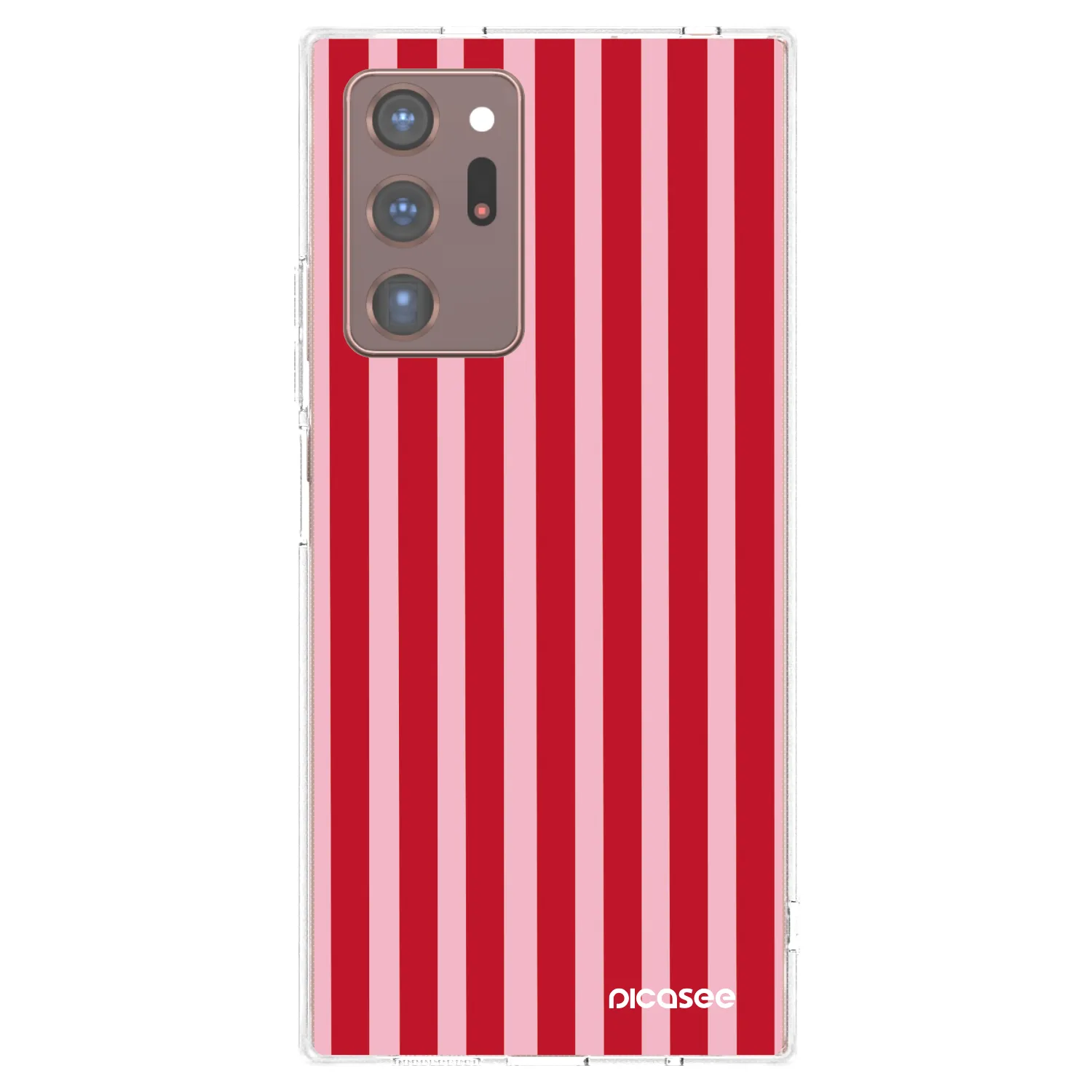Picasee silikonska prozirna maskica za Samsung Galaxy Note 20 Ultra - Lines red