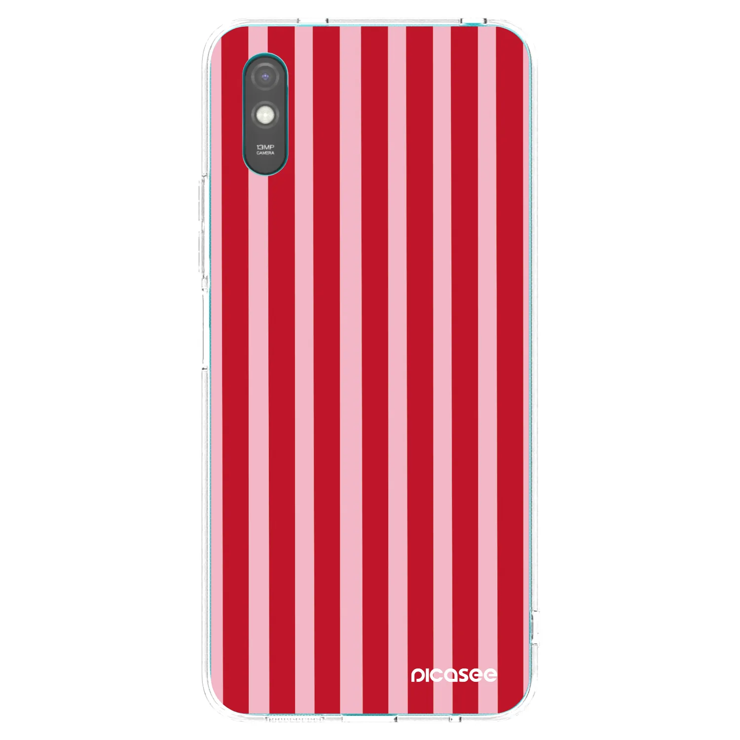 Picasee silikonska prozirna maskica za Xiaomi Redmi 9A - Lines red