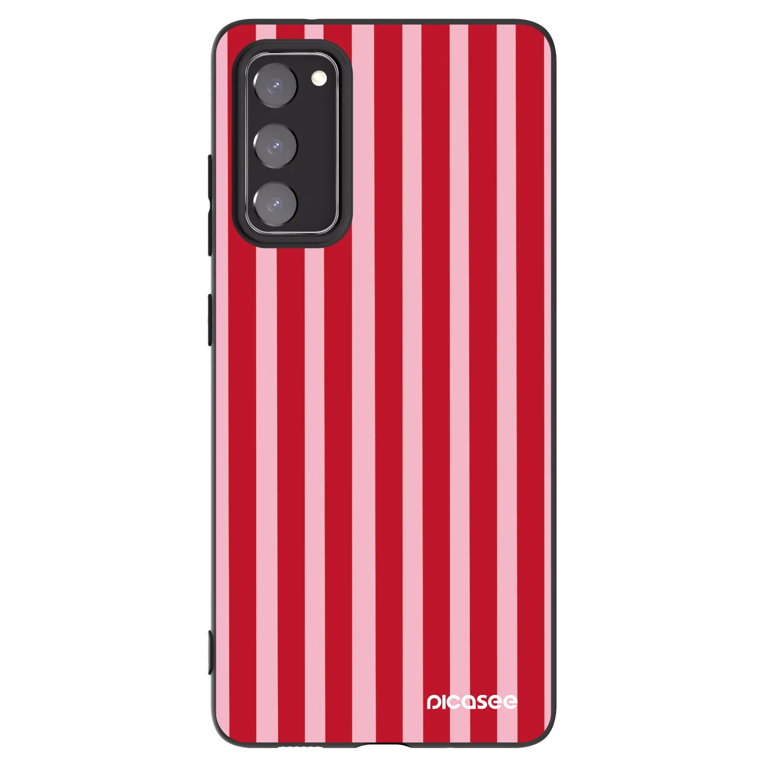 Picasee crna silikonska maskica za Samsung Galaxy S20 FE - Lines red