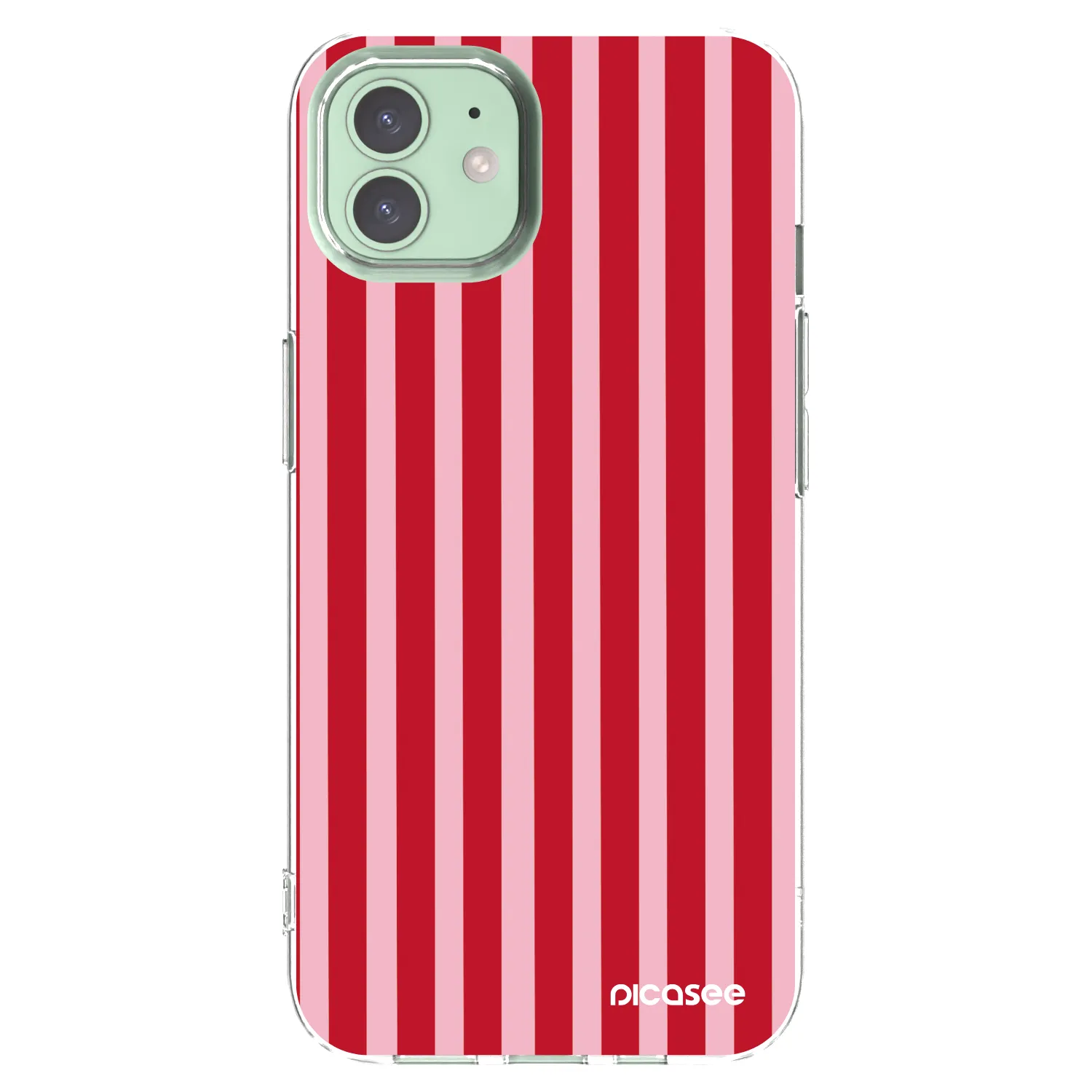 Picasee silikonska prozirna maskica za Apple iPhone 12 Pro - Lines red