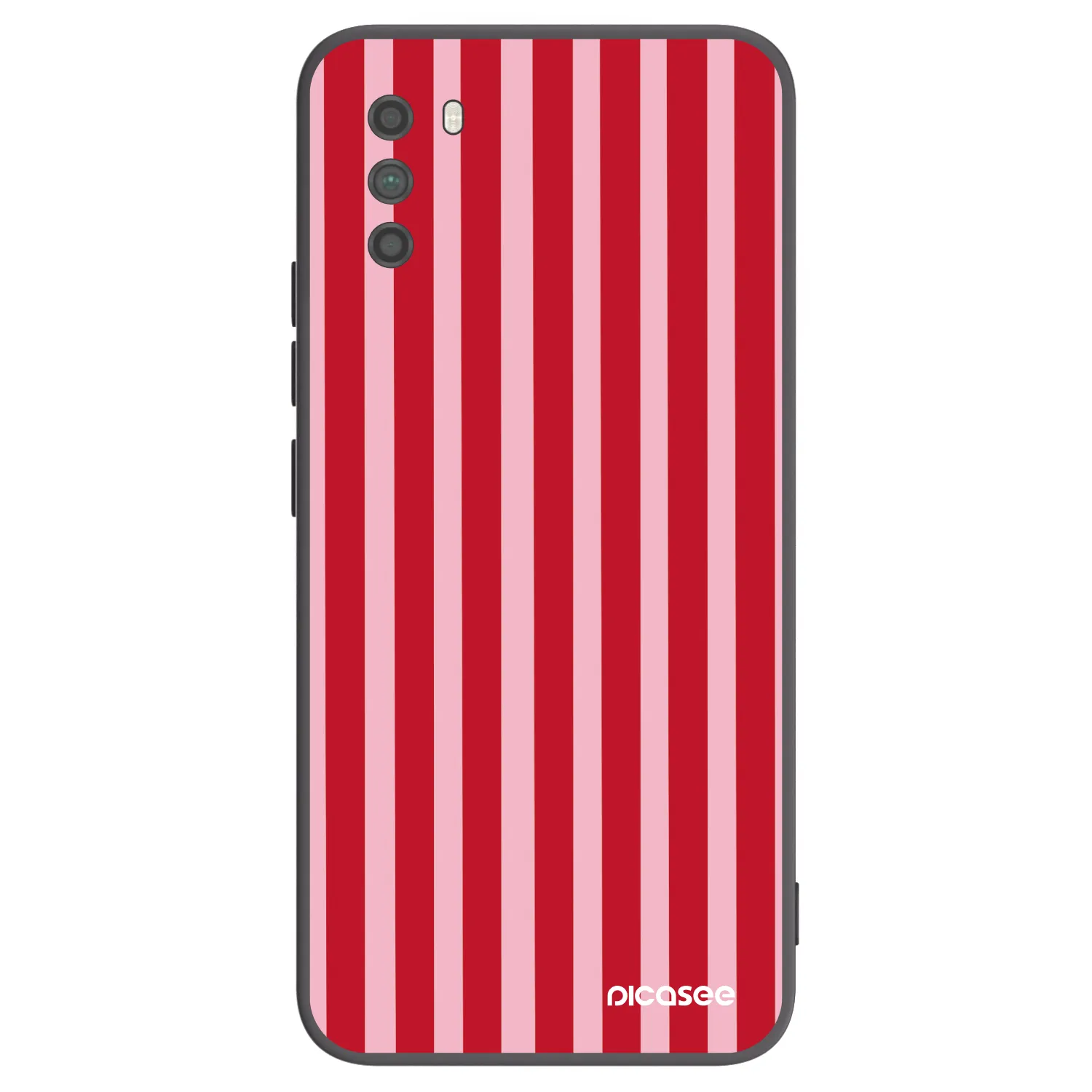 Picasee crna silikonska maskica za Xiaomi Poco M3 - Lines red