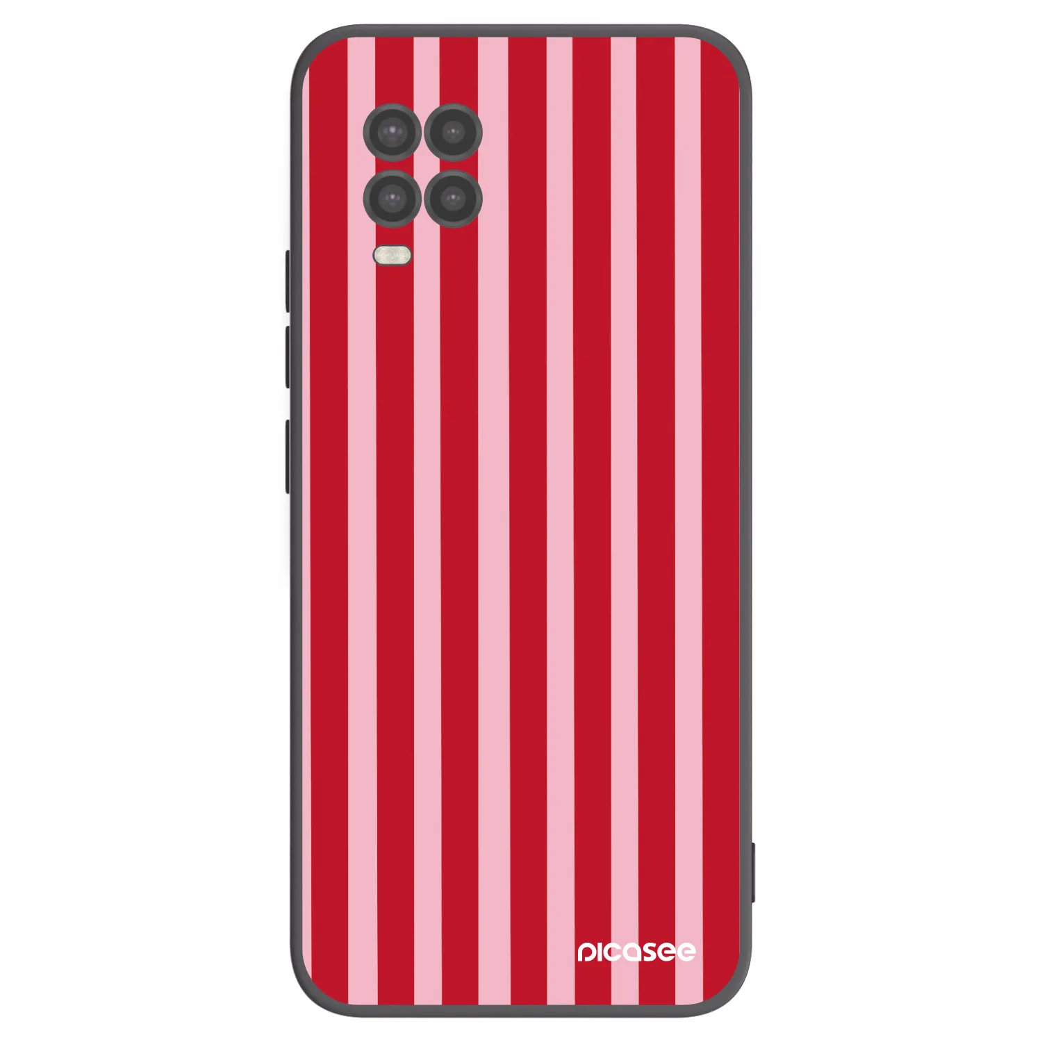 Picasee crna silikonska maskica za Xiaomi Mi 10 Lite - Lines red