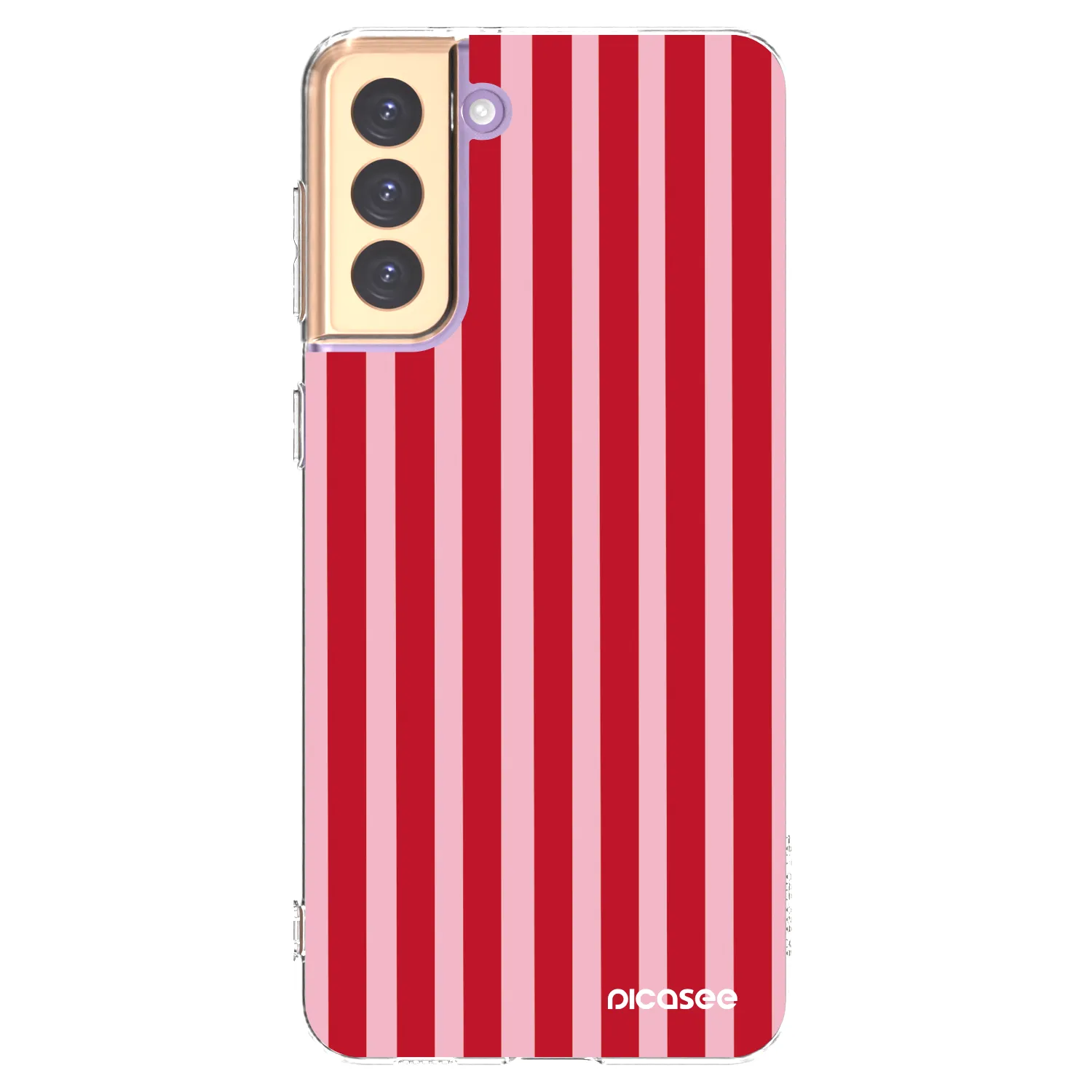 Picasee silikonska prozirna maskica za Samsung Galaxy S21+ 5G G996F - Lines red