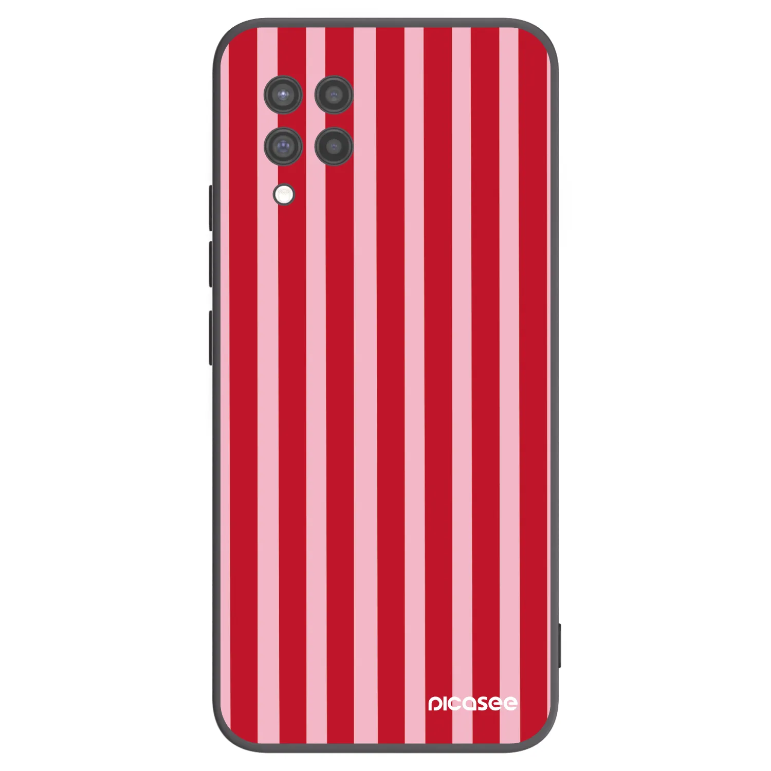 Picasee crna silikonska maskica za Samsung Galaxy A42 A426B - Lines red