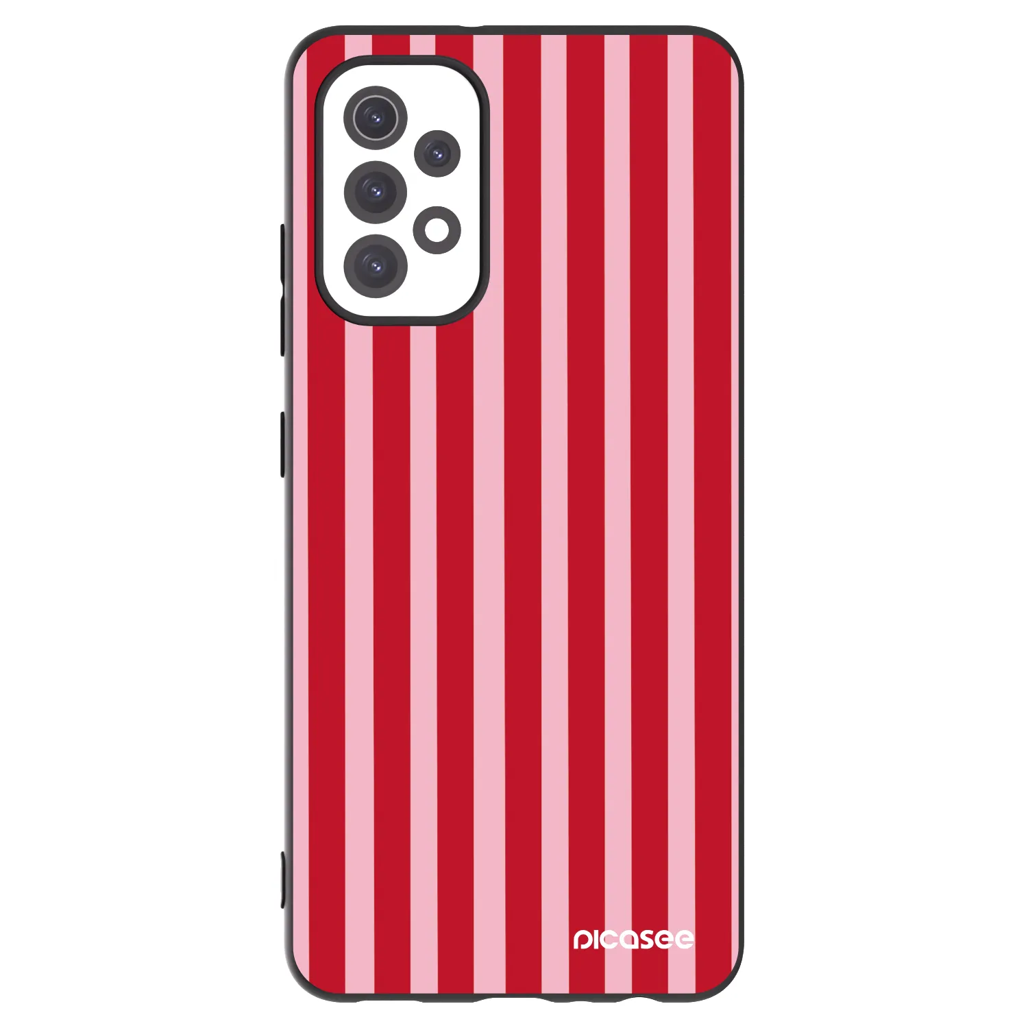 Picasee crna silikonska maskica za Samsung Galaxy A32 5G A326B - Lines red