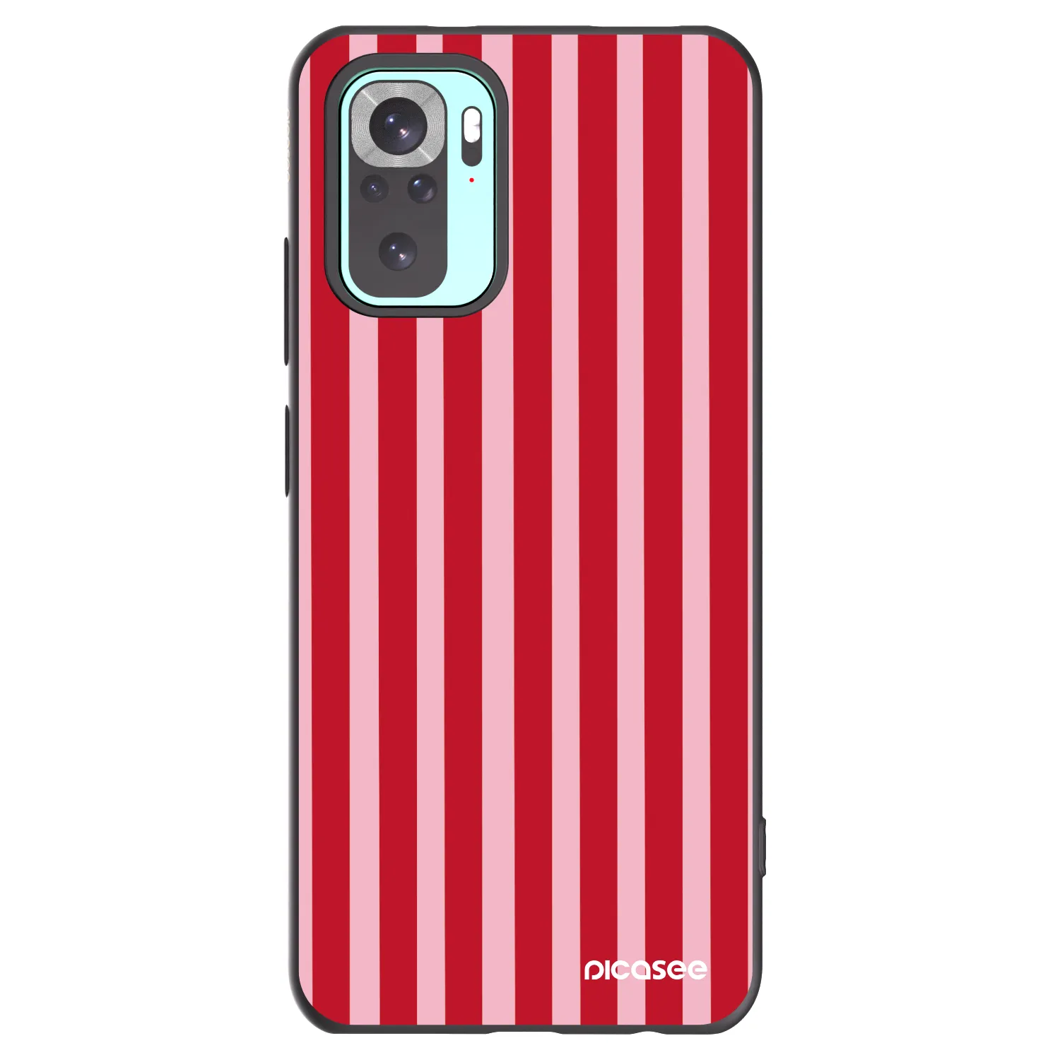 Picasee crna silikonska maskica za Xiaomi Redmi Note 10 Pro - Lines red