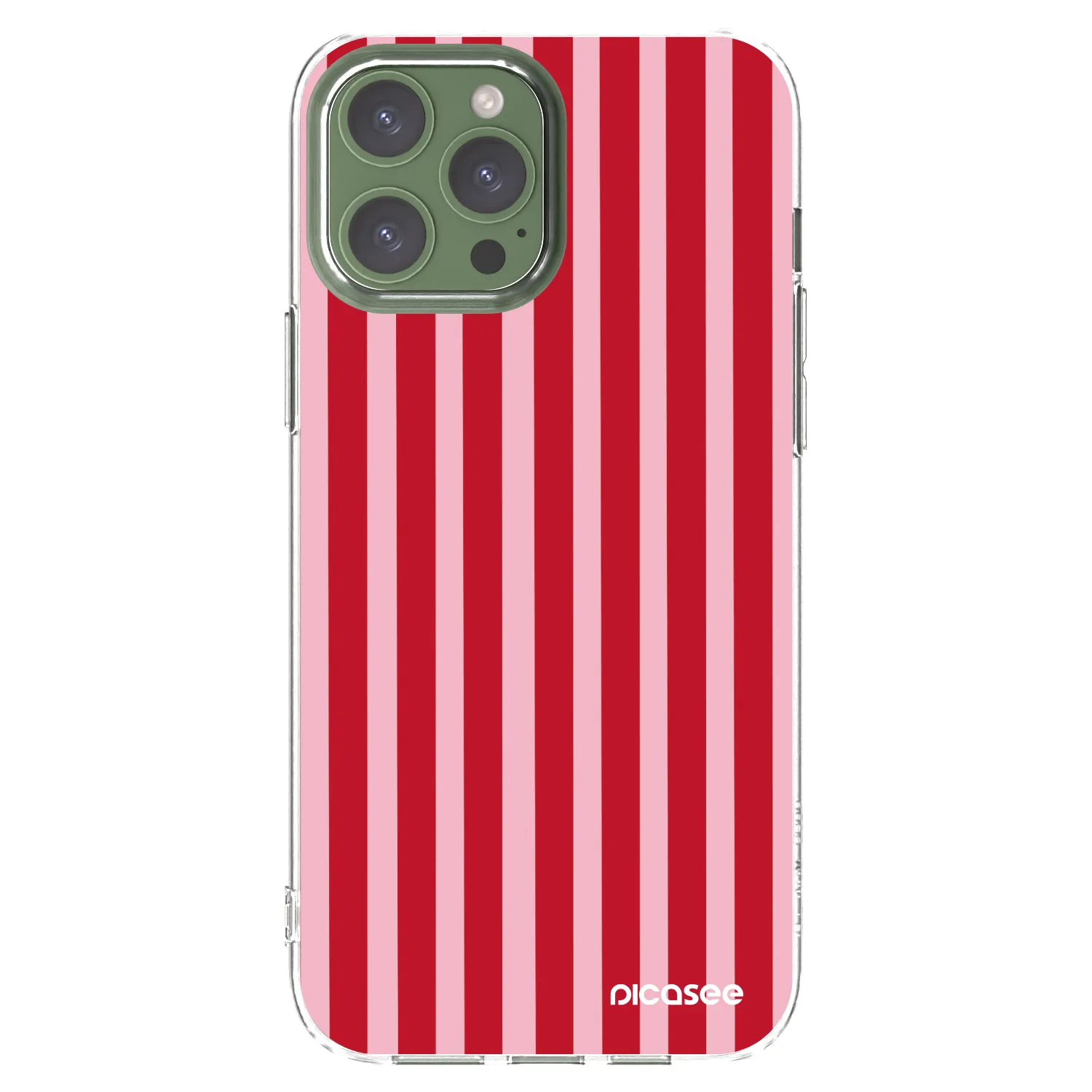Picasee silikonska prozirna maskica za Apple iPhone 13 Pro Max - Lines red