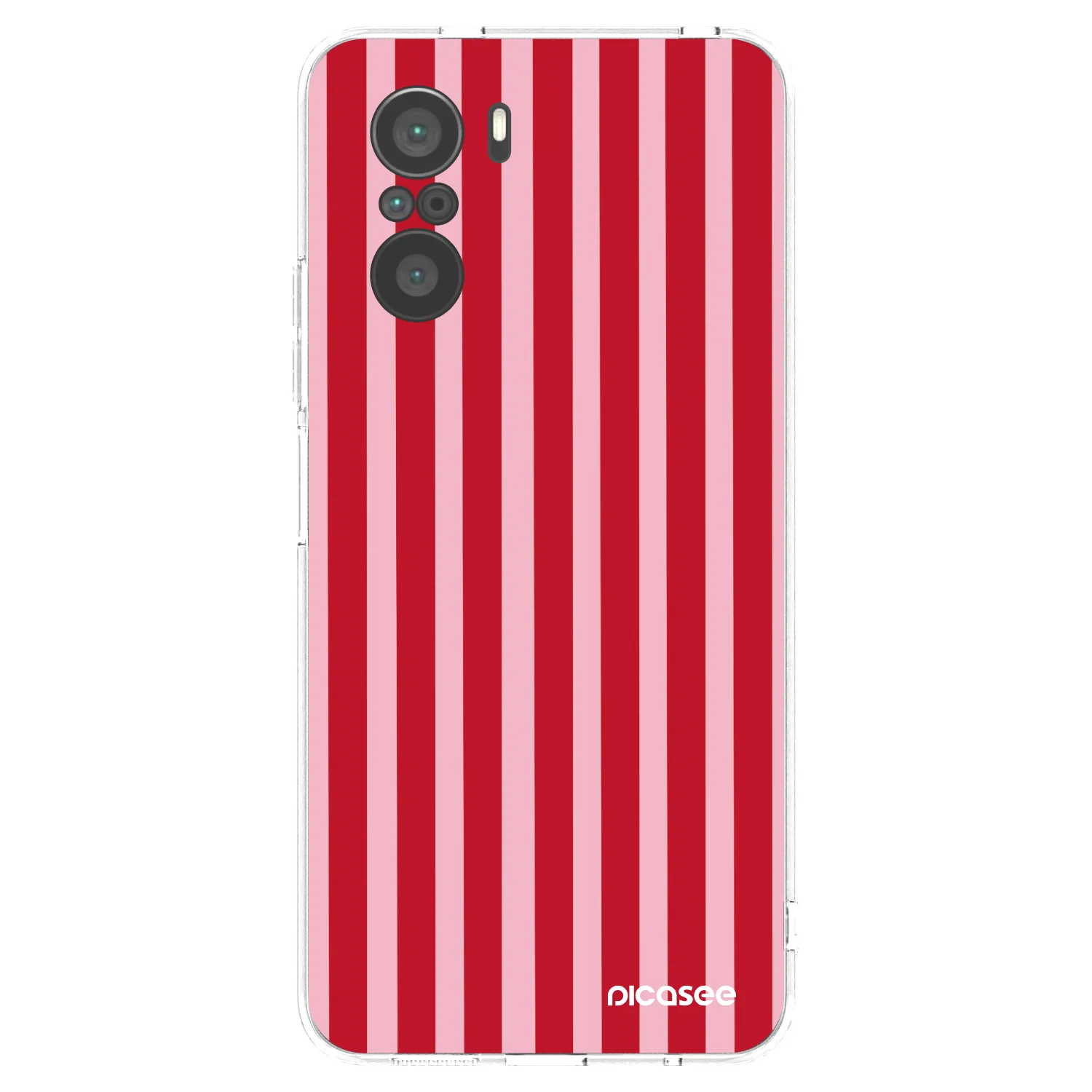 Picasee silikonska prozirna maskica za Xiaomi Poco F3 - Lines red