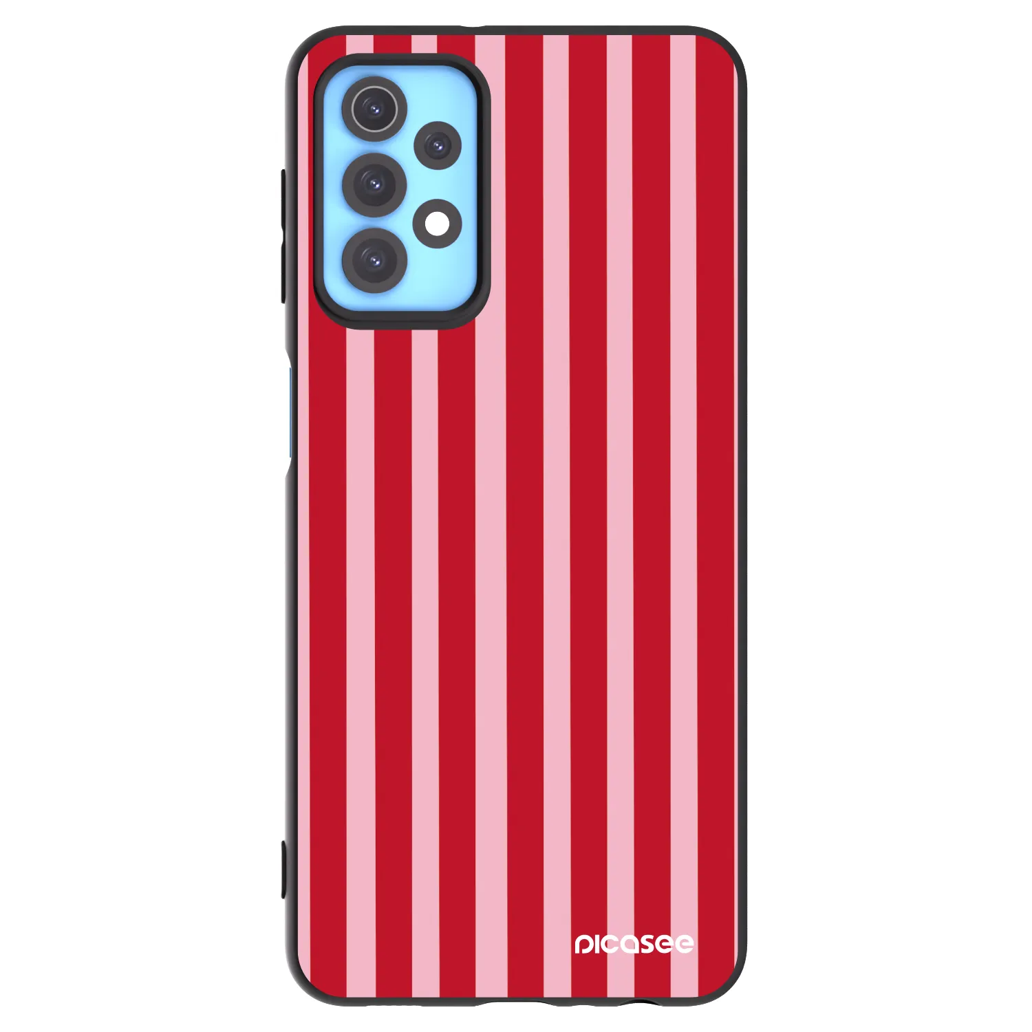 Picasee crna silikonska maskica za Samsung Galaxy A32 4G SM-A325F - Lines red