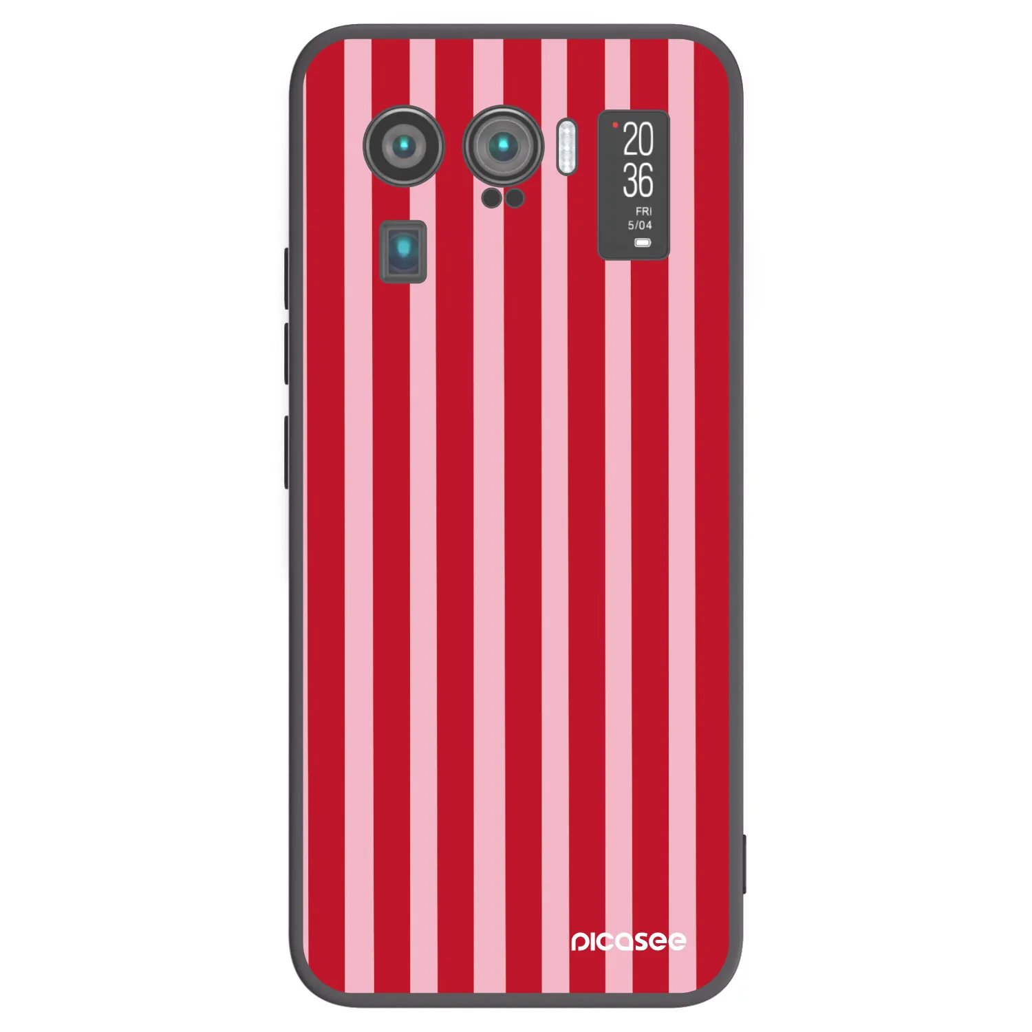 Picasee crna silikonska maskica za Xiaomi Mi 11 Ultra - Lines red