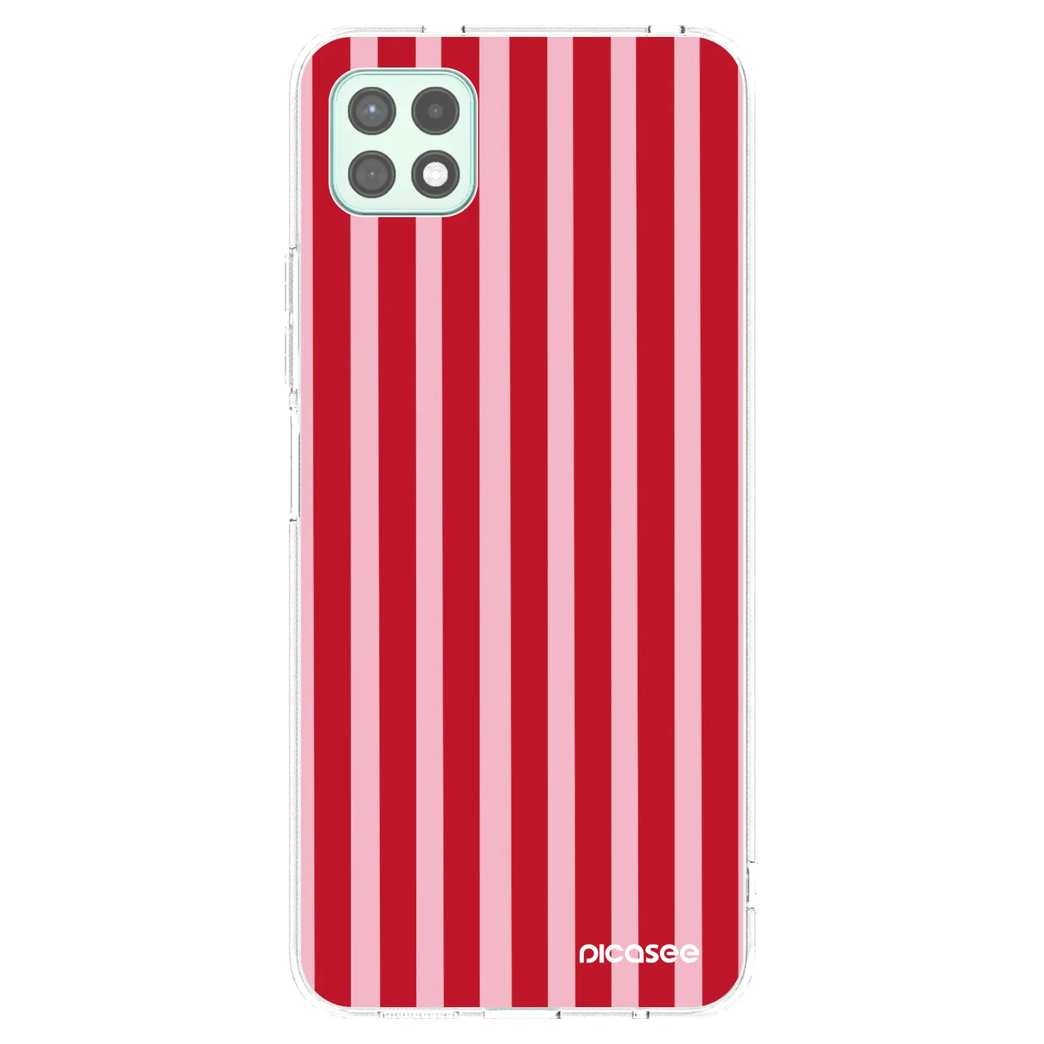 Picasee silikonska prozirna maskica za Samsung Galaxy A22 A226B 5G - Lines red