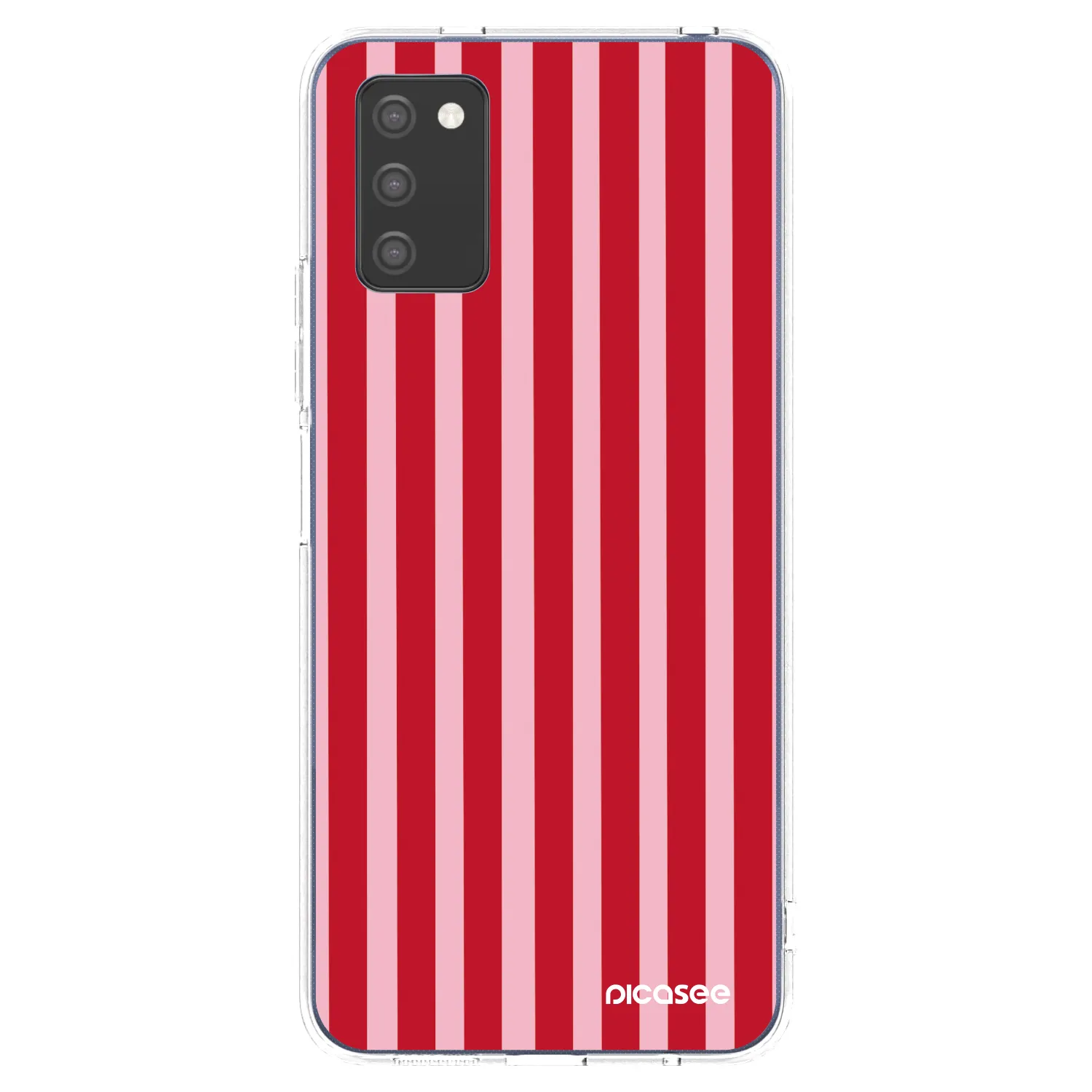Picasee silikonska prozirna maskica za Samsung Galaxy A02s A025G - Lines red