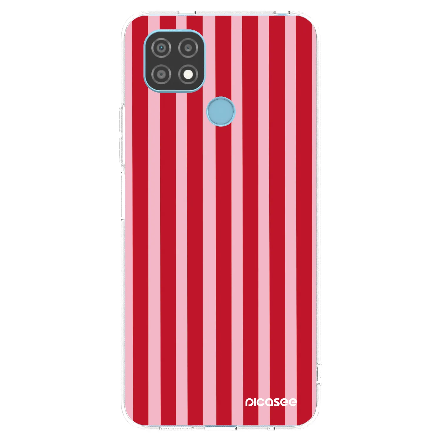 Picasee silikonska prozirna maskica za Realme C21 - Lines red