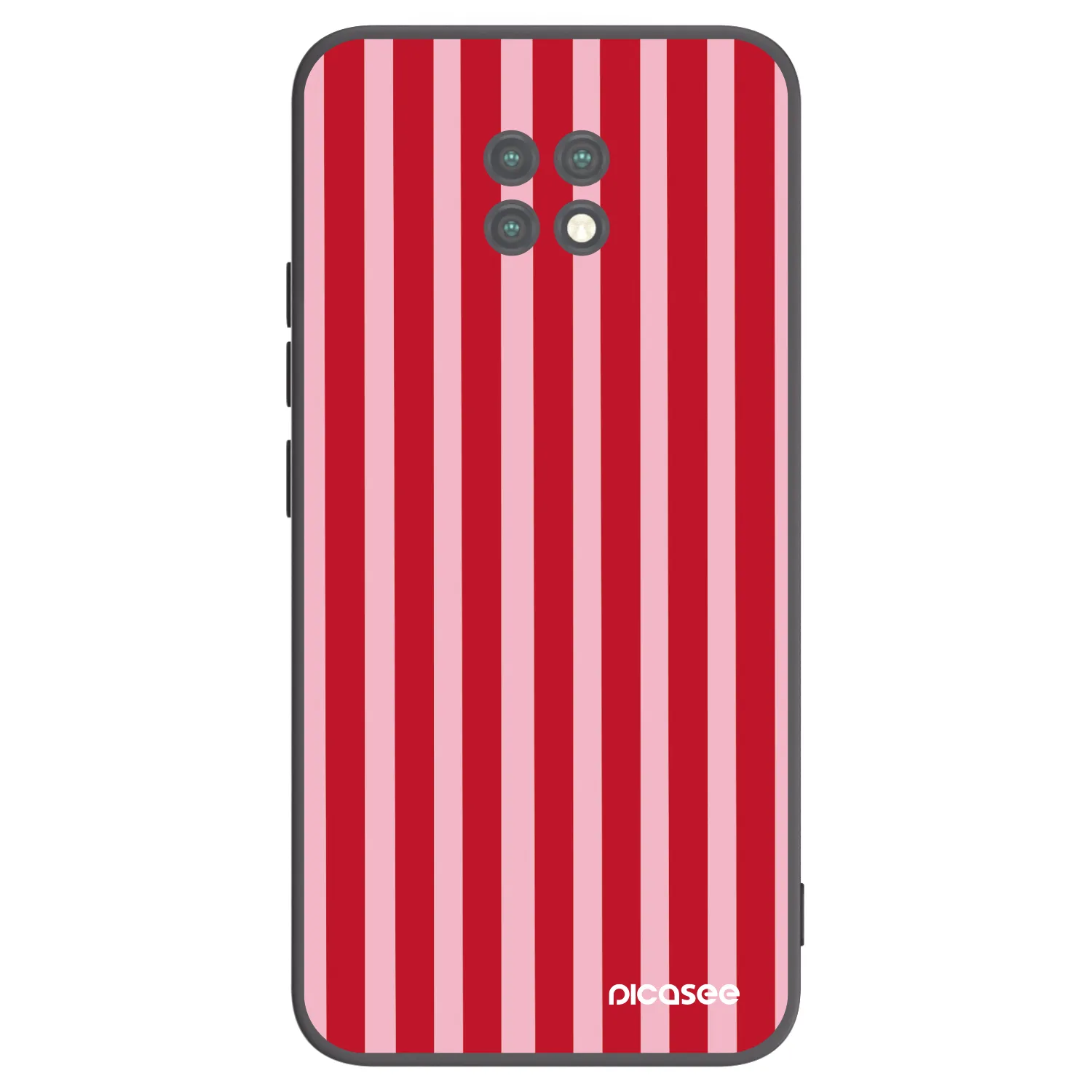 Picasee crna silikonska maskica za Xiaomi Redmi Note 9T - Lines red