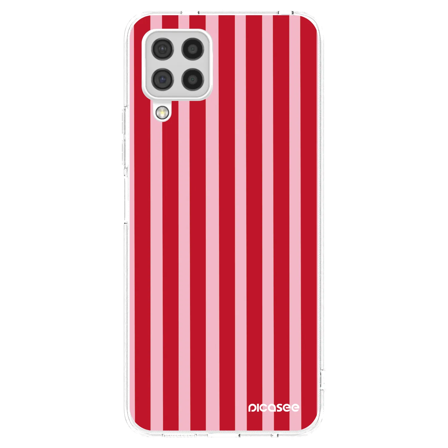 Picasee silikonska prozirna maskica za Samsung Galaxy A22 A225F 4G - Lines red