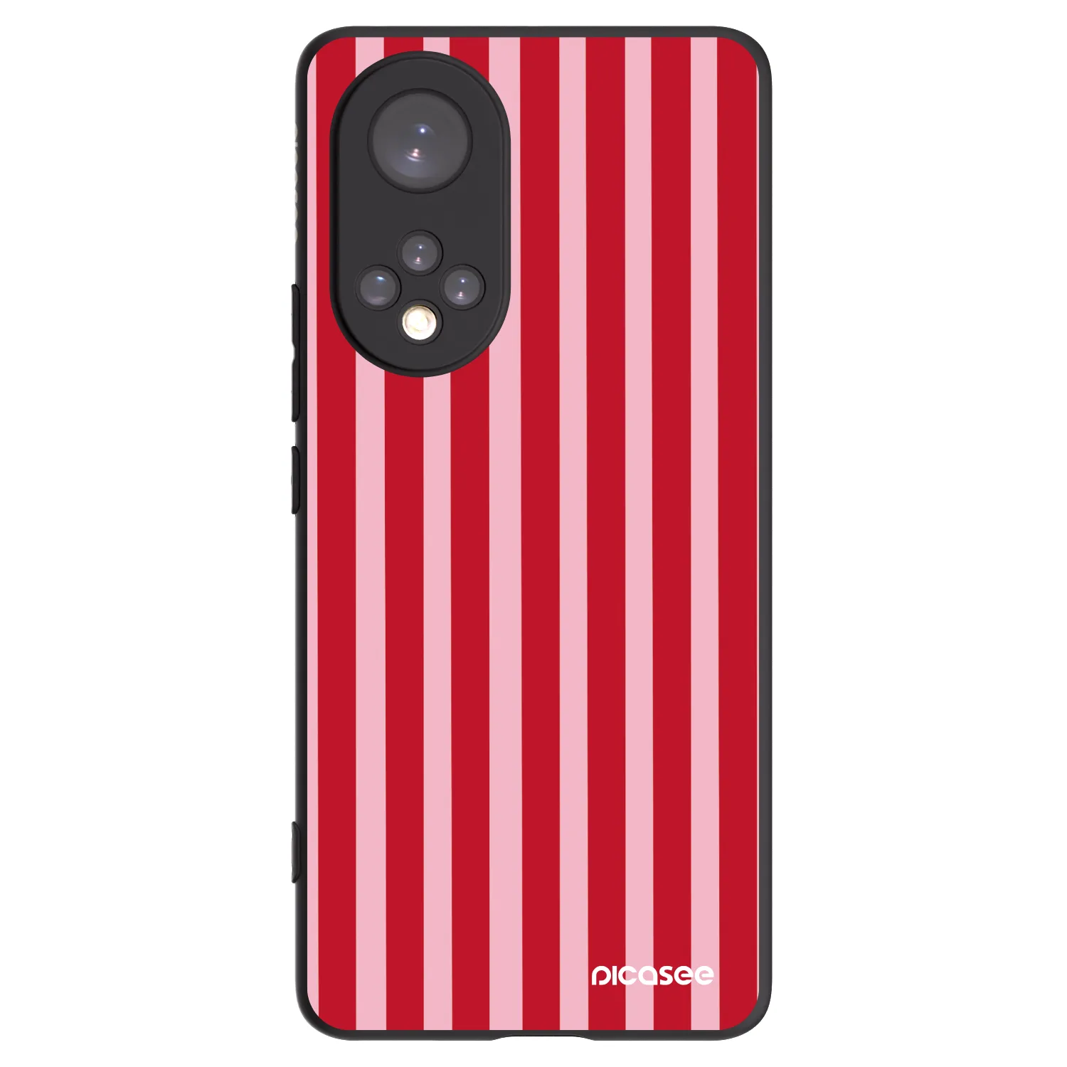 Picasee crna silikonska maskica za Honor 50 5G - Lines red