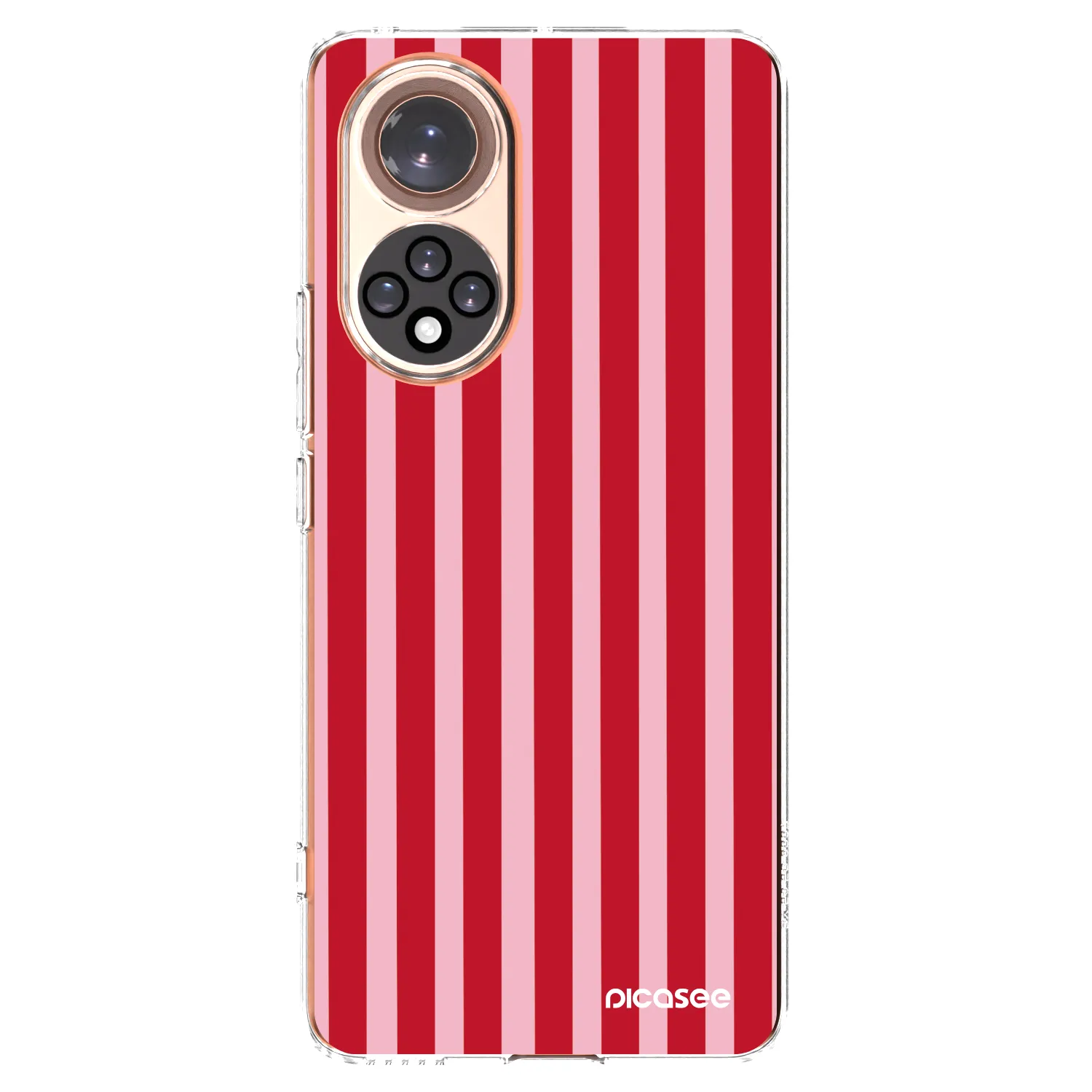 Picasee silikonska prozirna maskica za Honor 50 5G - Lines red