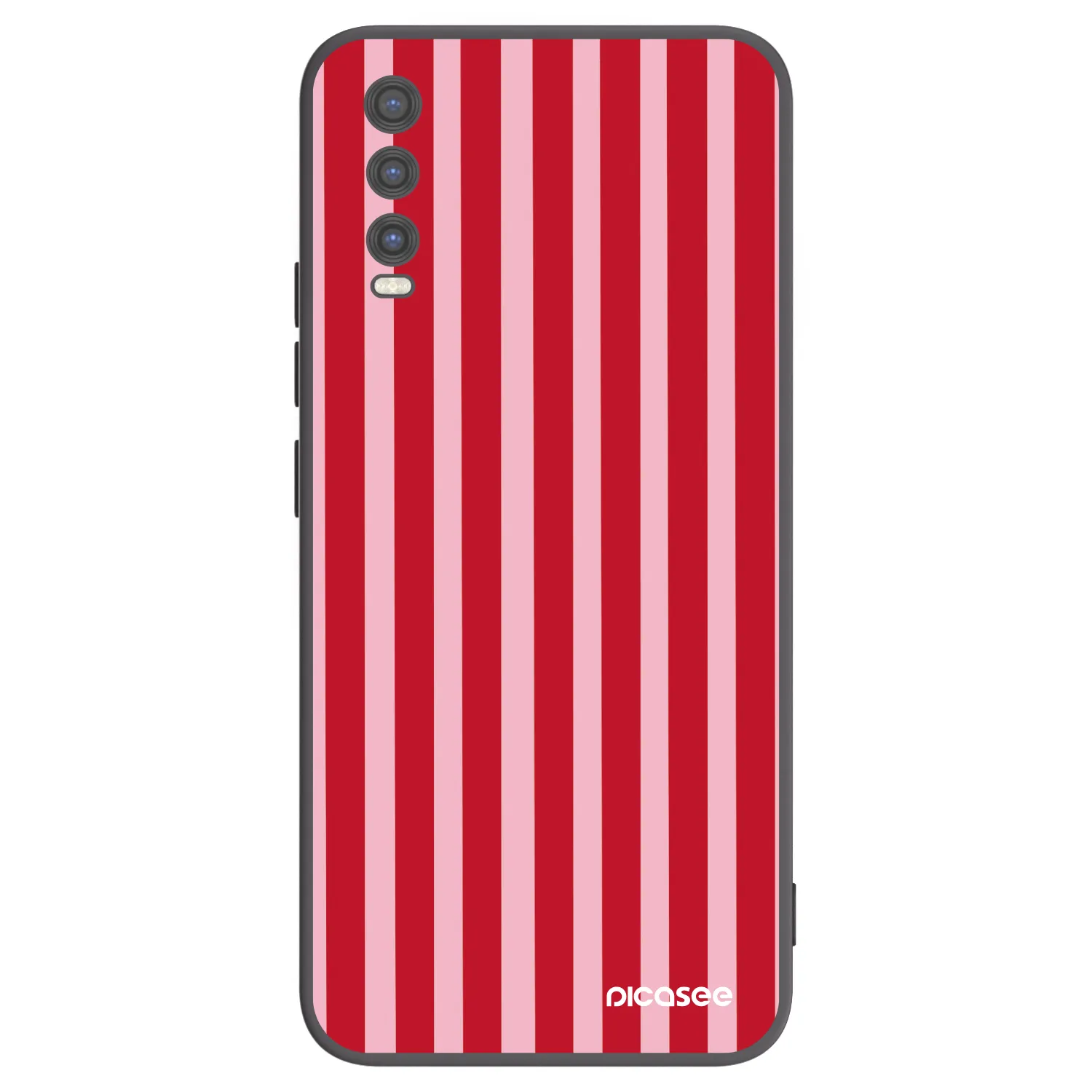 Picasee crna silikonska maskica za Vivo Y20s - Lines red