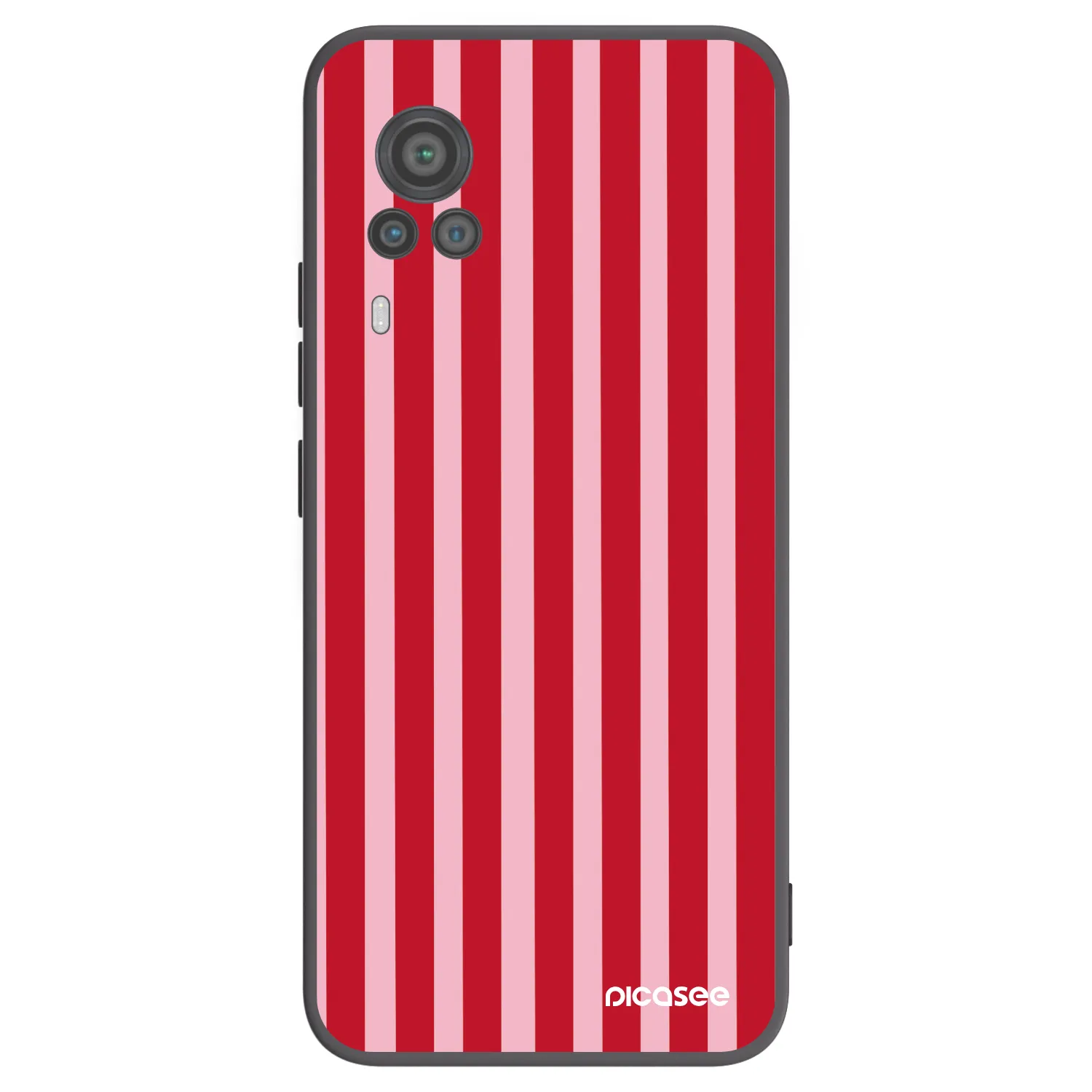 Picasee crna silikonska maskica za Vivo X60 Pro 5G - Lines red
