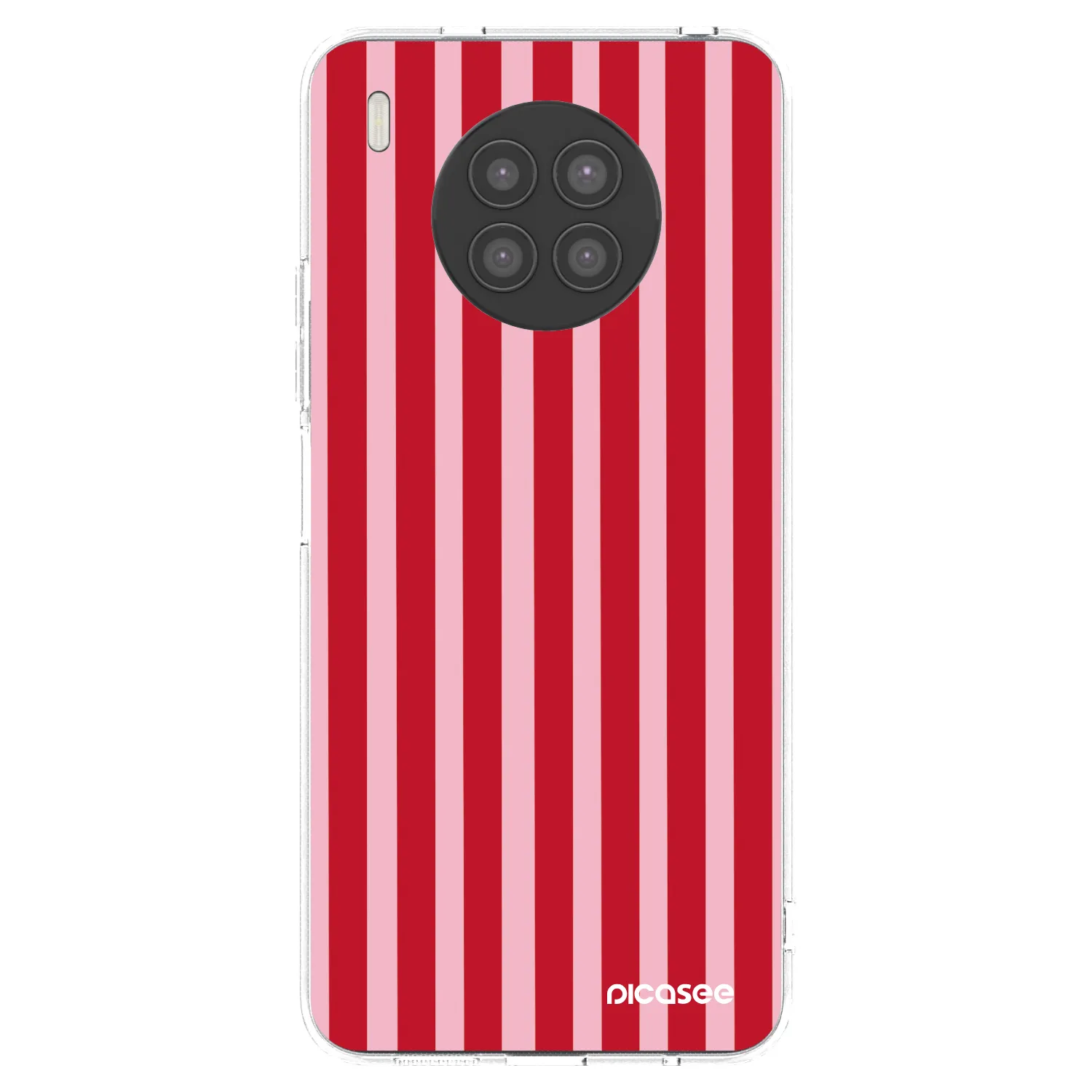 Picasee silikonska prozirna maskica za Huawei Nova 8i - Lines red