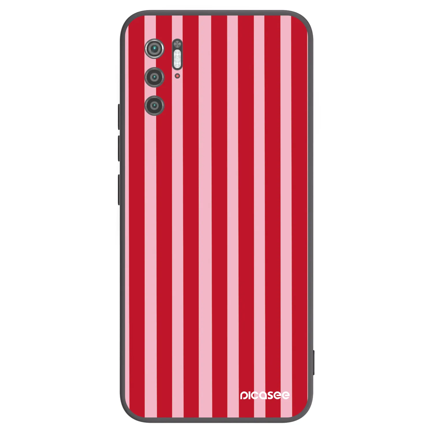 Picasee crna silikonska maskica za Xiaomi Poco M3 Pro 5G - Lines red