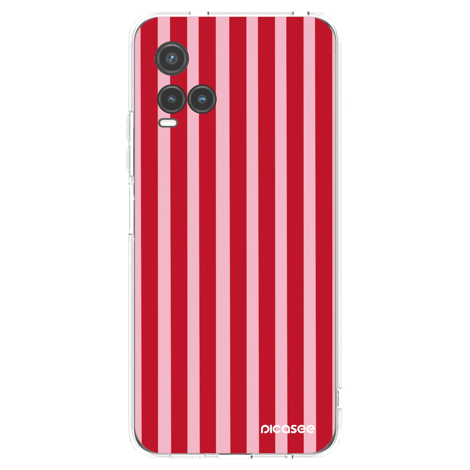 Picasee silikonska prozirna maskica za Vivo Y33s - Lines red