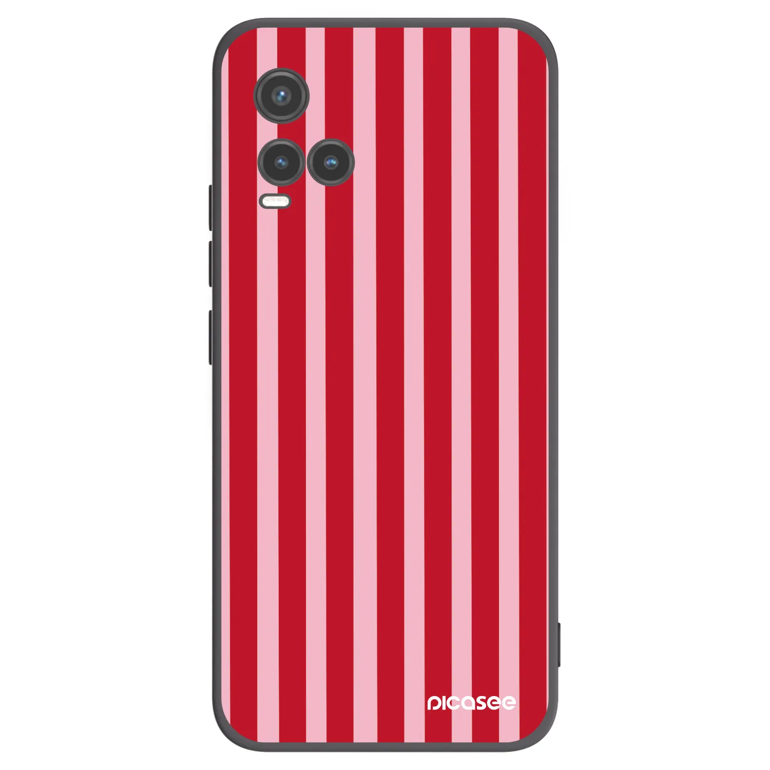 Picasee crna silikonska maskica za Vivo Y33s - Lines red