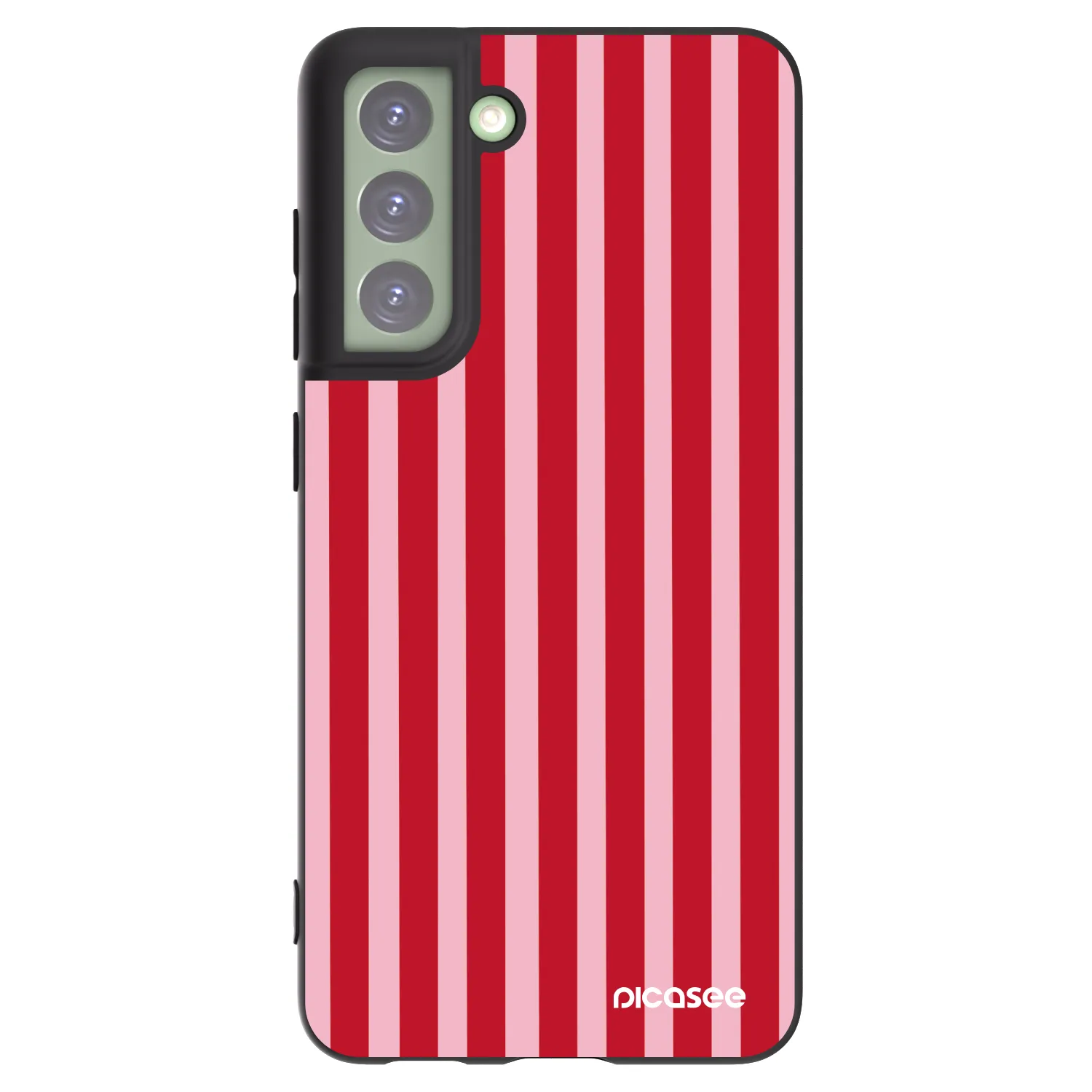 Picasee crna silikonska maskica za Samsung Galaxy S21 FE 5G - Lines red