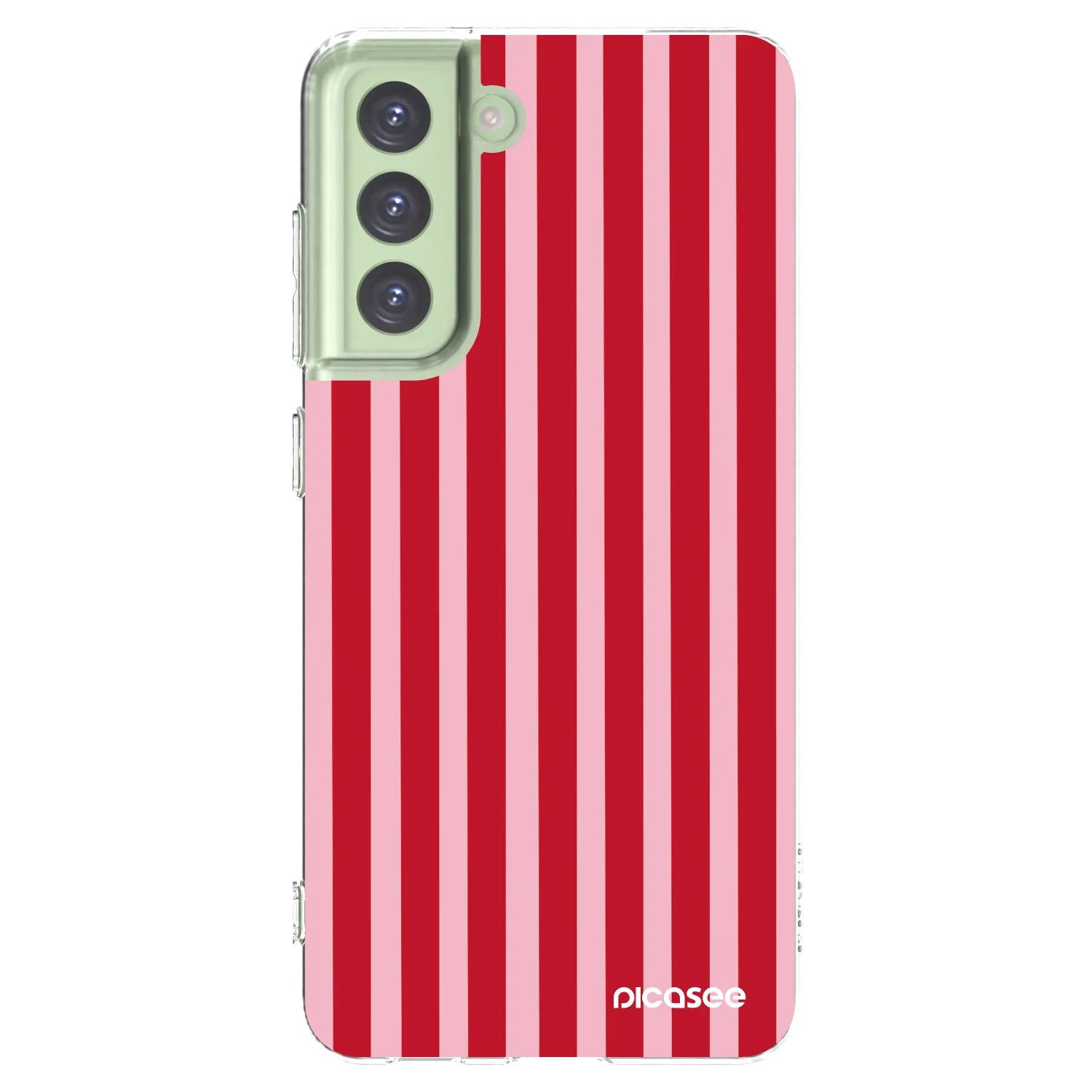 Picasee silikonska prozirna maskica za Samsung Galaxy S21 FE 5G - Lines red