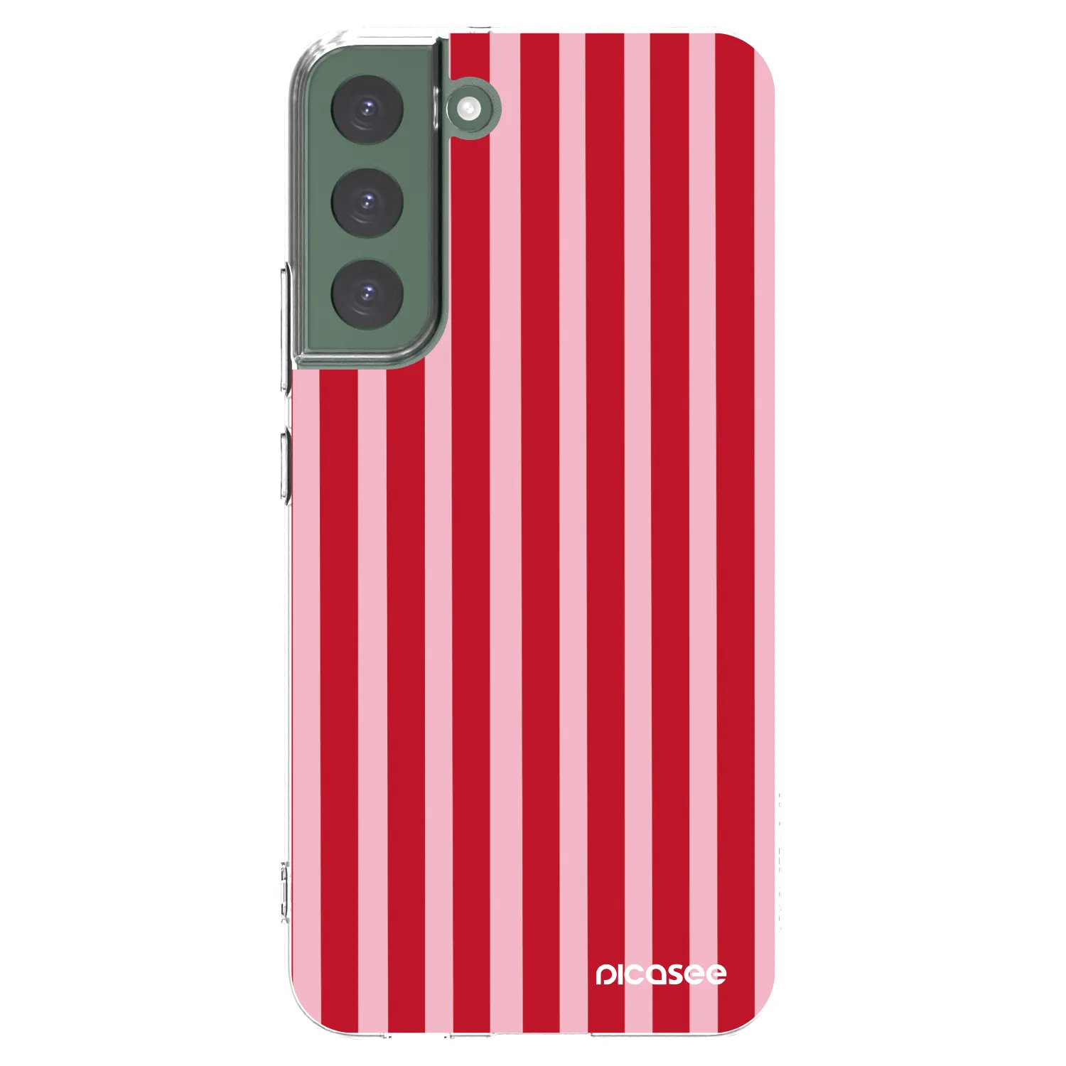 Picasee silikonska prozirna maskica za Samsung Galaxy S22+ 5G - Lines red