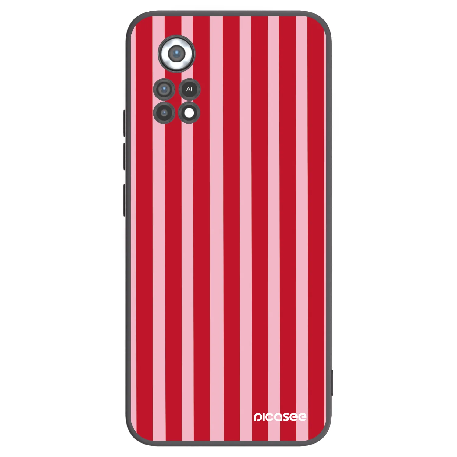 Picasee crna silikonska maskica za Xiaomi Poco X4 Pro 5G - Lines red