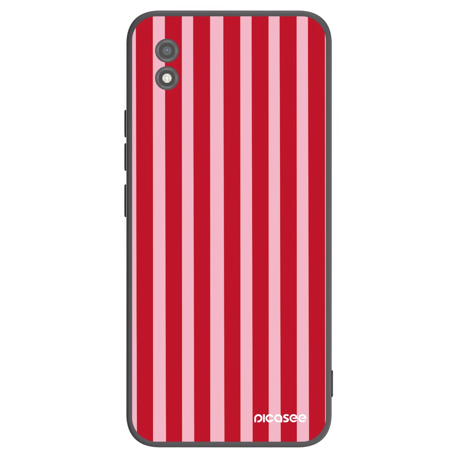 Picasee crna silikonska maskica za Realme C11 (2021) - Lines red