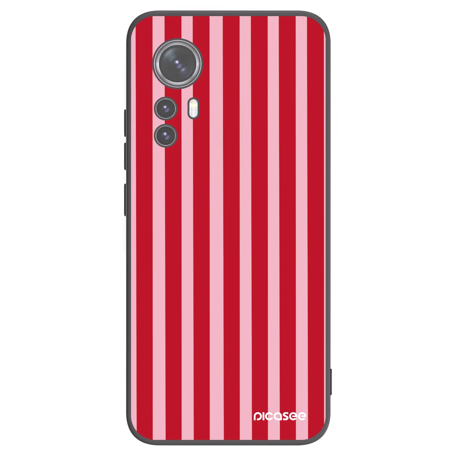 Picasee crna silikonska maskica za Xiaomi 12 - Lines red