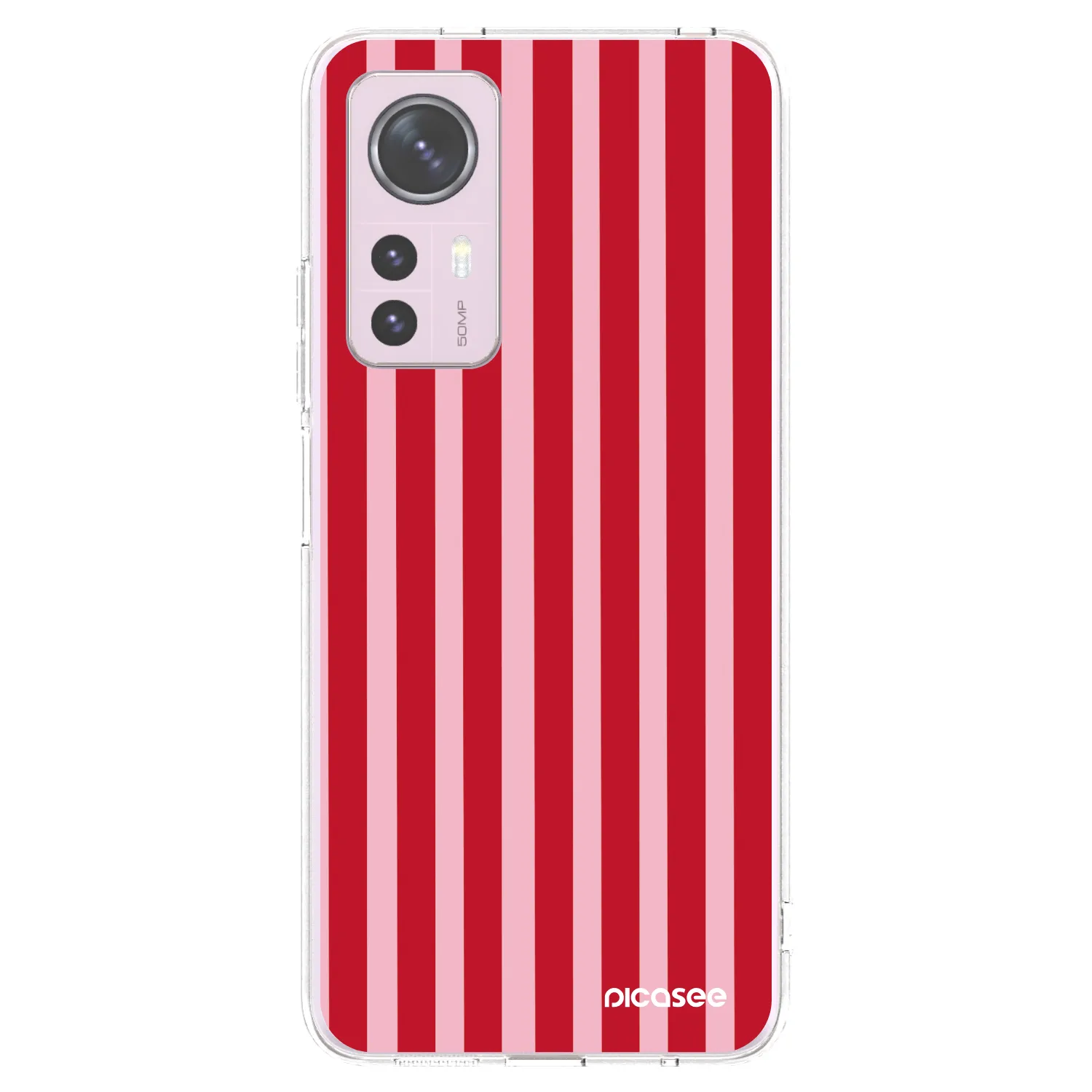 Picasee silikonska prozirna maskica za Xiaomi 12 - Lines red