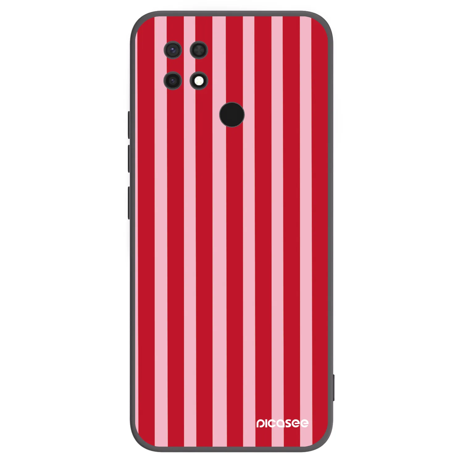 Picasee crna silikonska maskica za Xiaomi Redmi 10C - Lines red