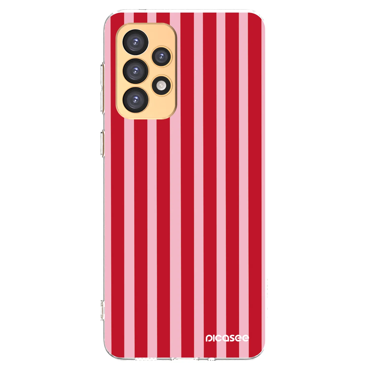 Picasee silikonska prozirna maskica za Samsung Galaxy A33 5G A336 - Lines red
