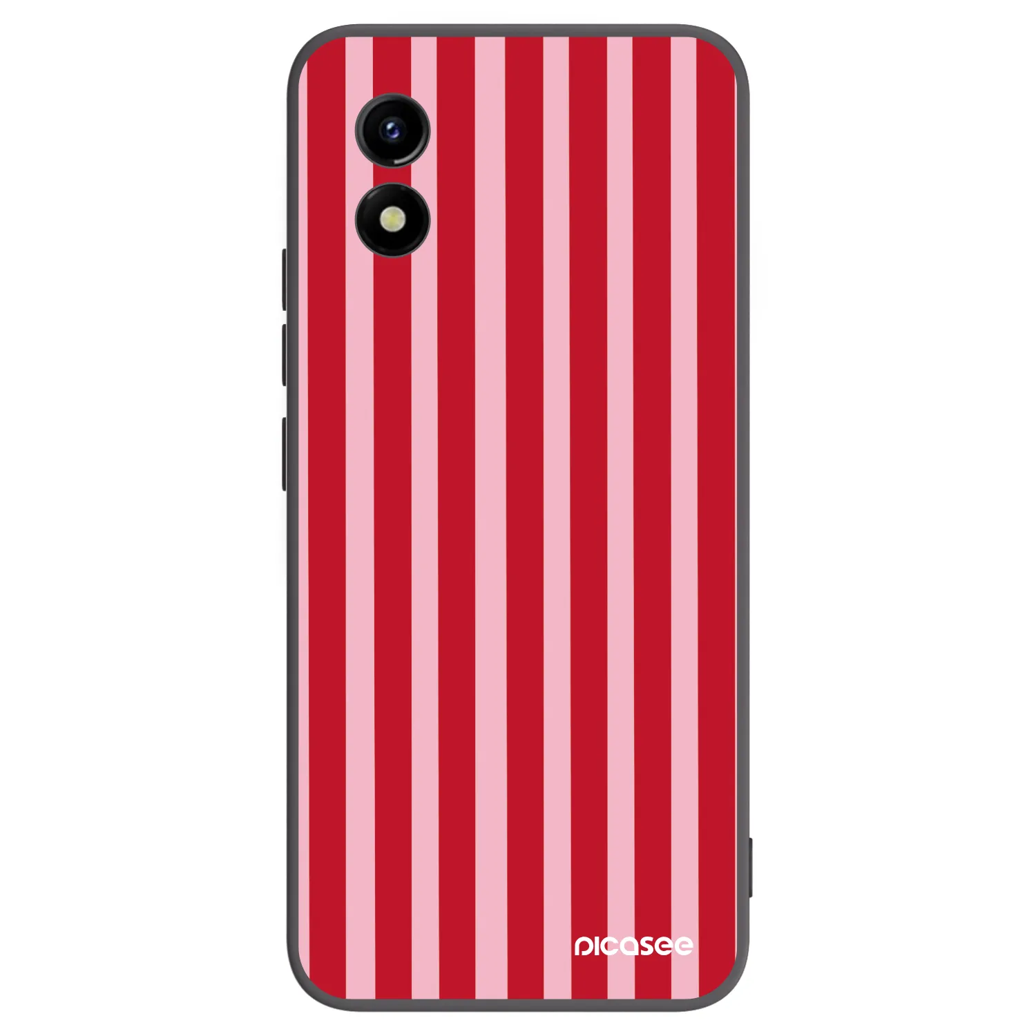 Picasee crna silikonska maskica za Vivo Y01 - Lines red