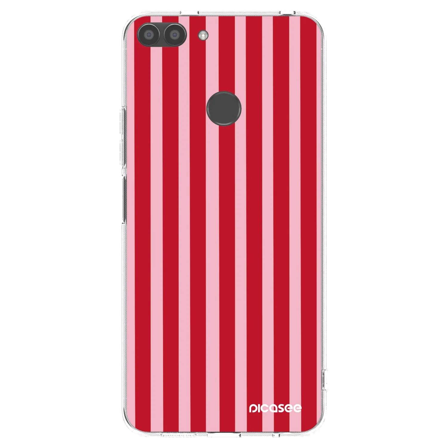 Picasee silikonska prozirna maskica za Huawei P Smart - Lines red