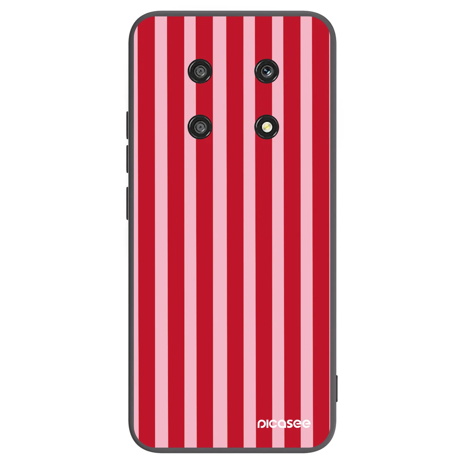 Picasee crna silikonska maskica za Honor Magic4 Lite 5G - Lines red