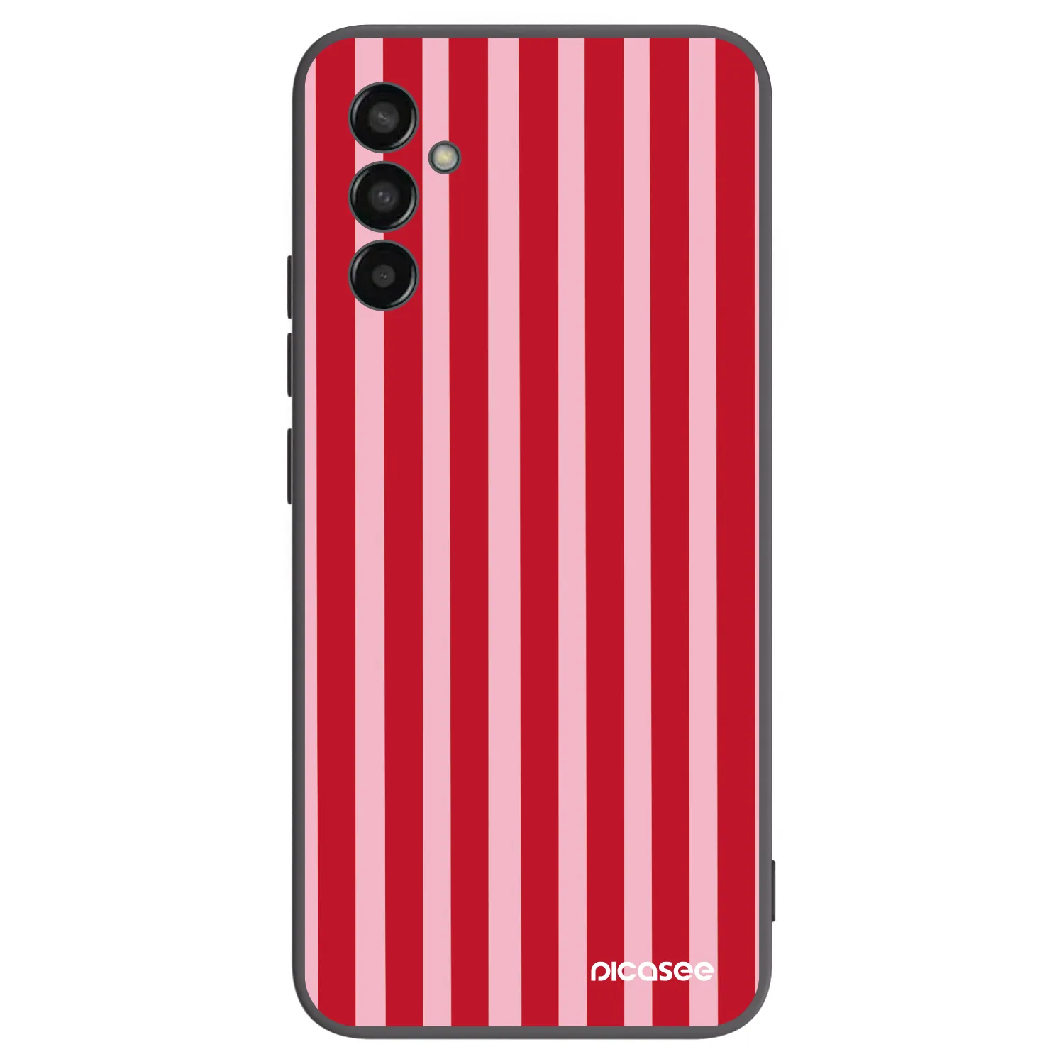 Picasee crna silikonska maskica za Samsung Galaxy M13 M135F - Lines red