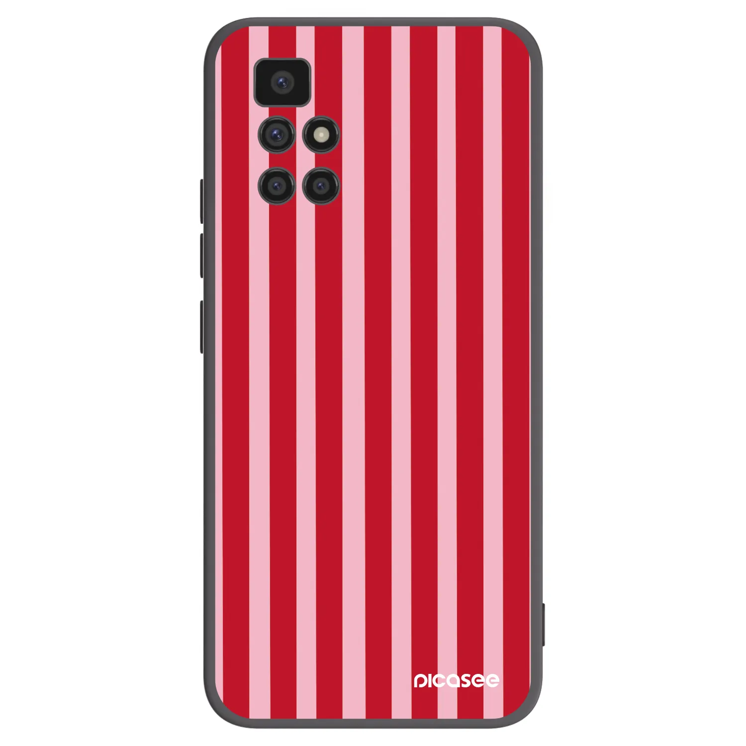 Picasee crna silikonska maskica za Xiaomi Redmi 10 (2022) - Lines red