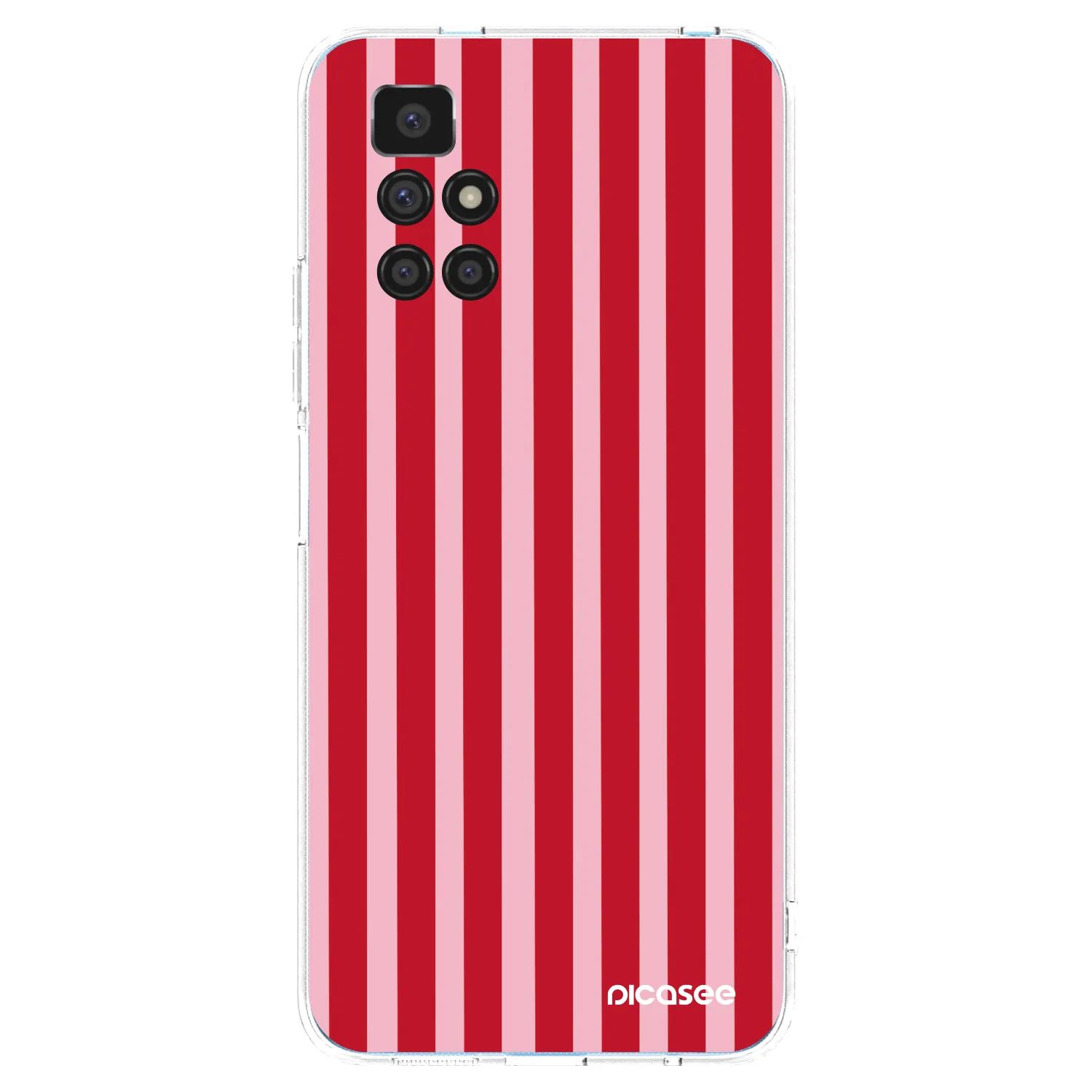 Picasee silikonska prozirna maskica za Xiaomi Redmi 10 (2022) - Lines red