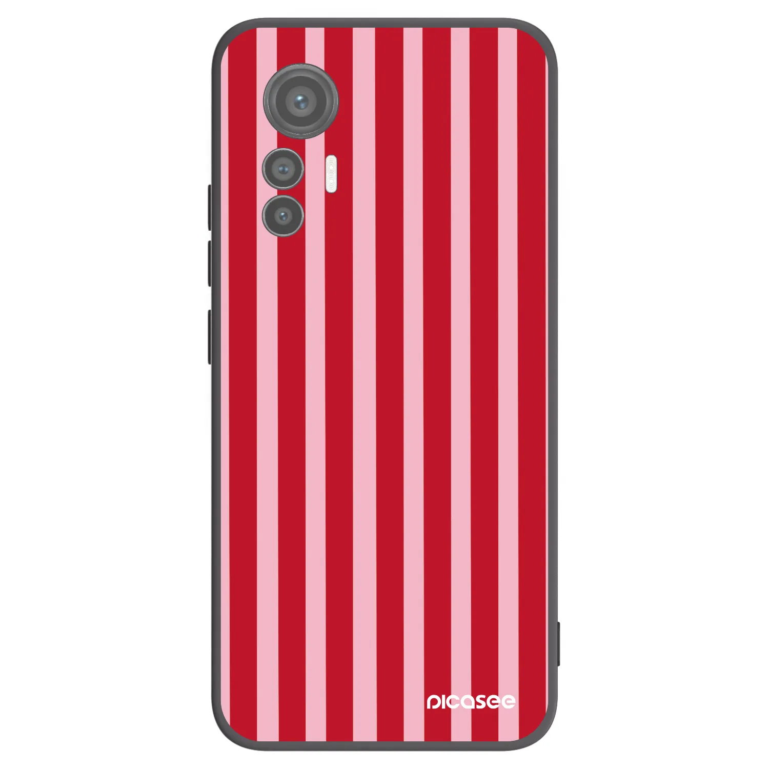 Picasee crna silikonska maskica za Xiaomi 12 Lite - Lines red