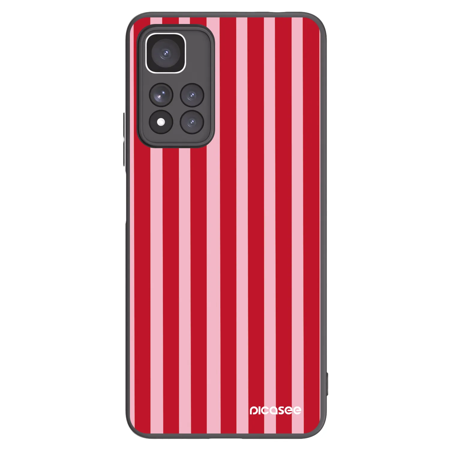 Picasee crna silikonska maskica za Xiaomi Redmi Note 11 Pro+ 5G - Lines red