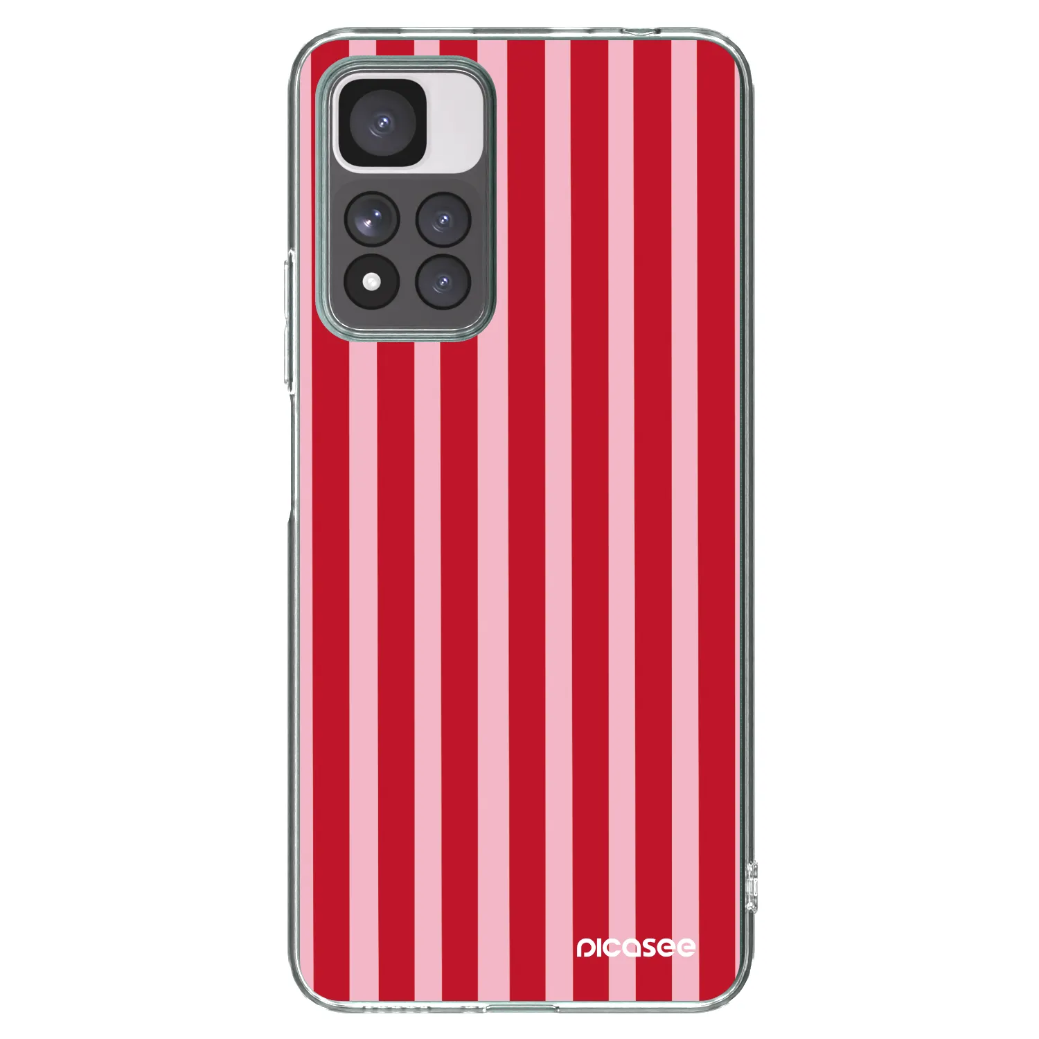 Picasee silikonska prozirna maskica za Xiaomi Redmi Note 11 Pro+ 5G - Lines red
